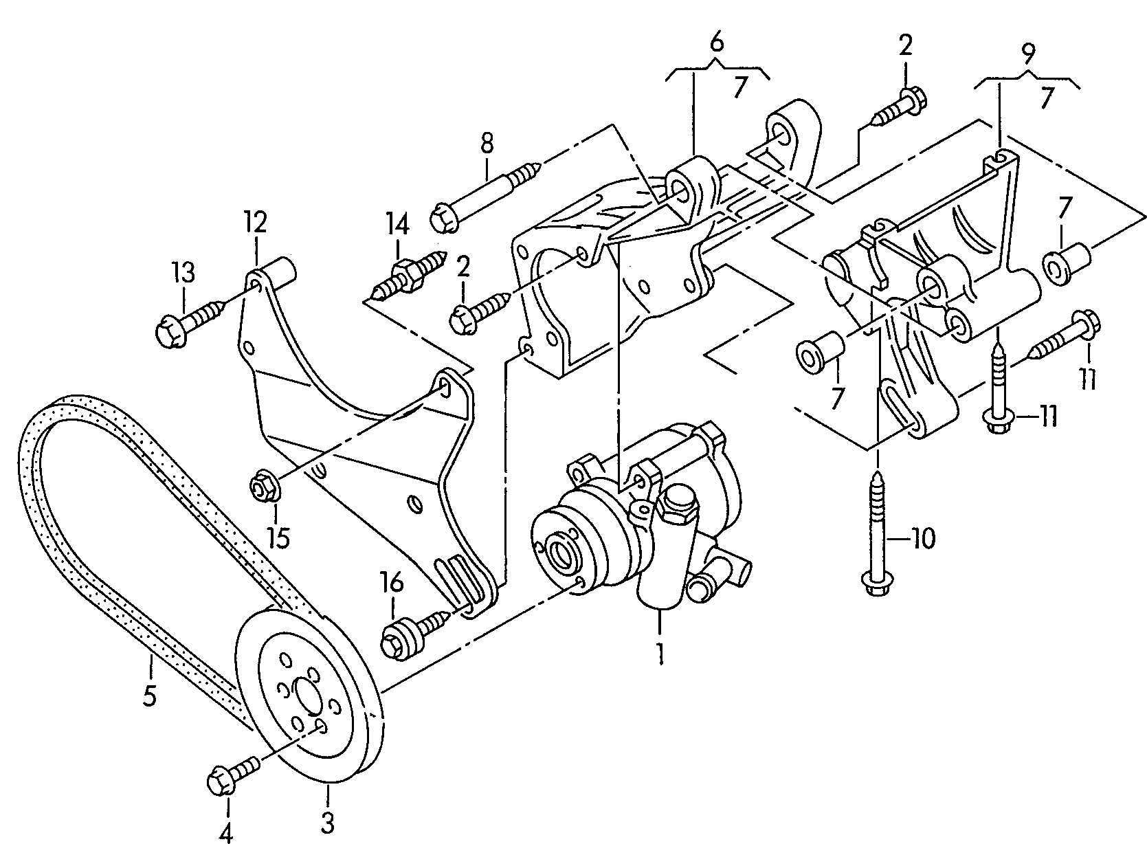 AUDI 028145157D - Гидравлический насос, рулевое управление, ГУР parts5.com