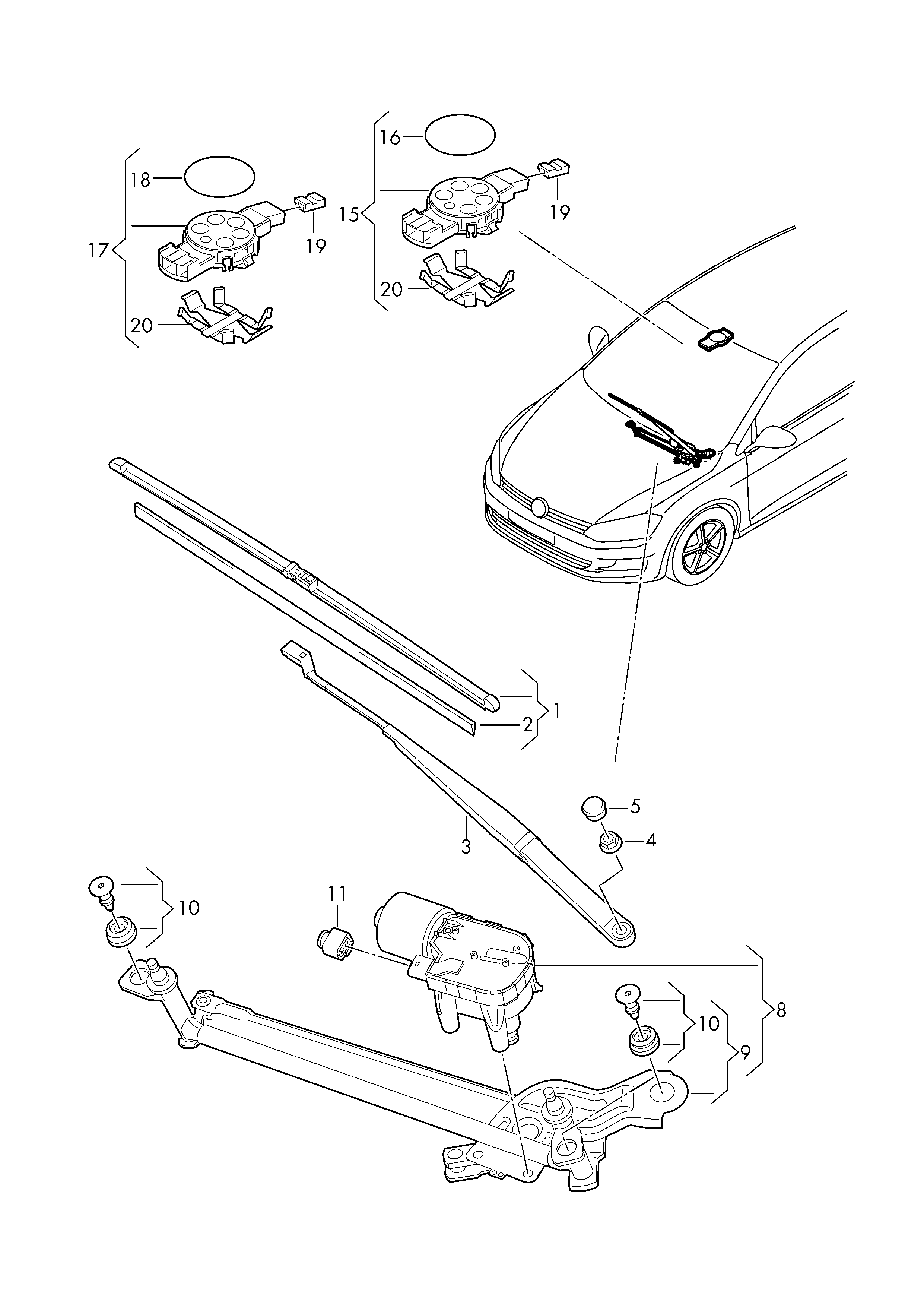 VAG 5G1 998 002 - Щетка стеклоочистителя parts5.com