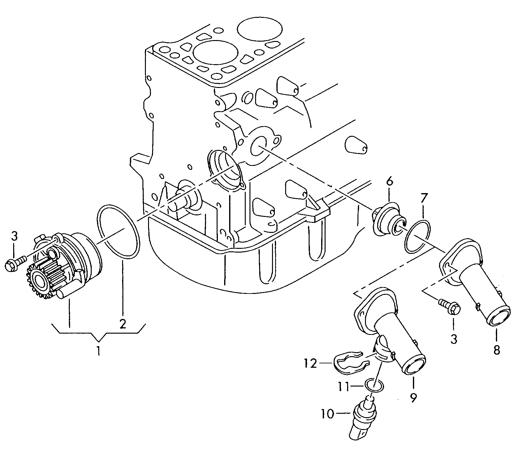 Seat 03G.121.011 - Water Pump parts5.com