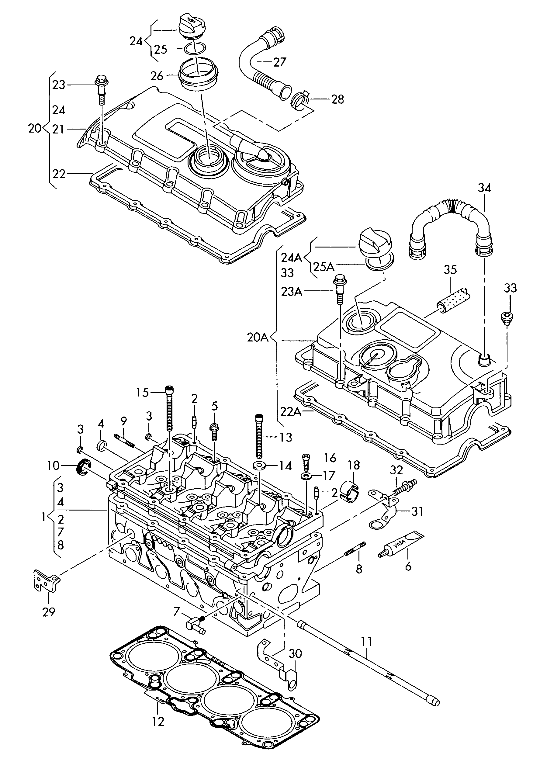 Skoda 03G103351B - Головка цилиндра parts5.com