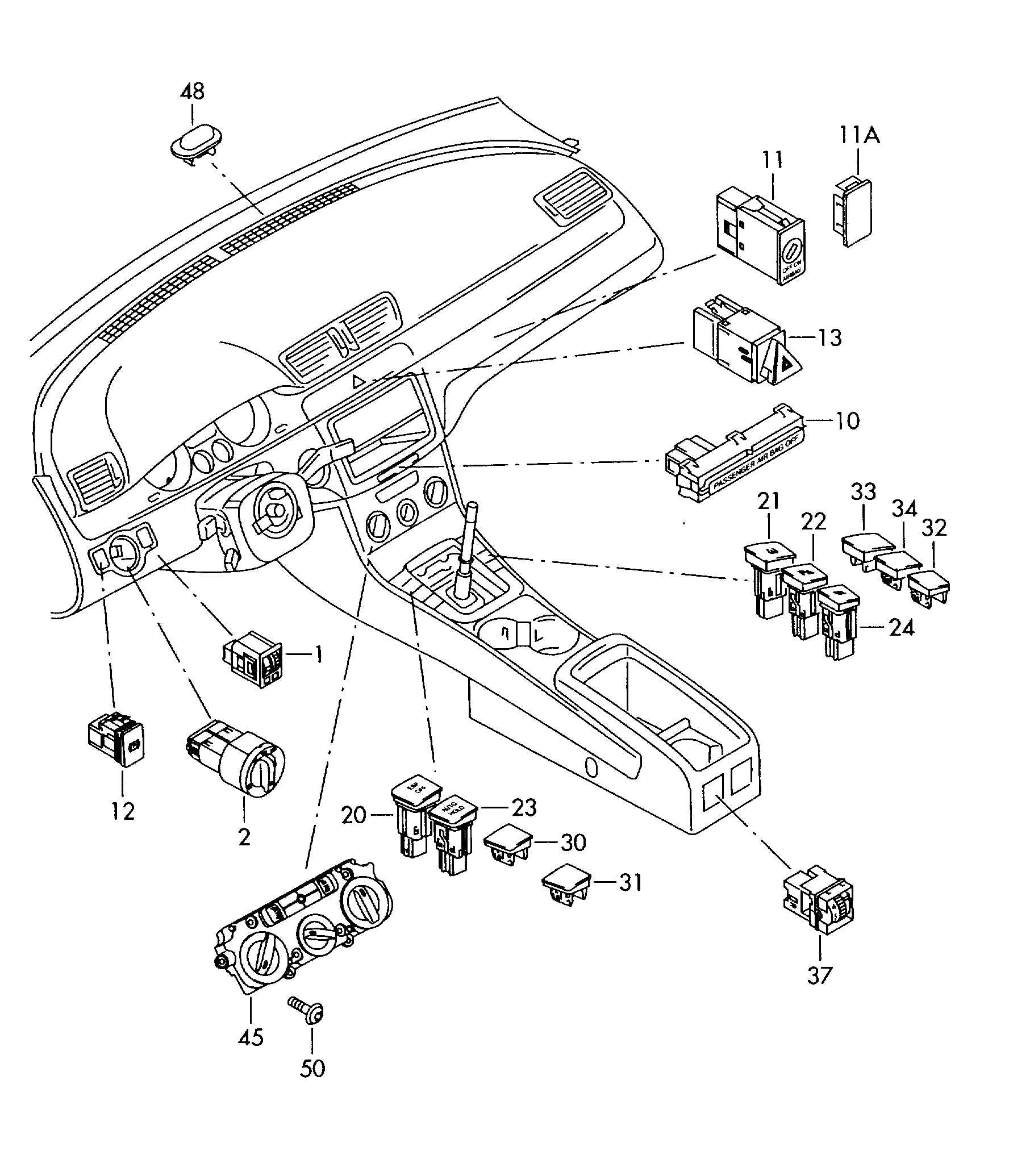 VAG 1K0 941 431 N - Выключатель, головной свет parts5.com