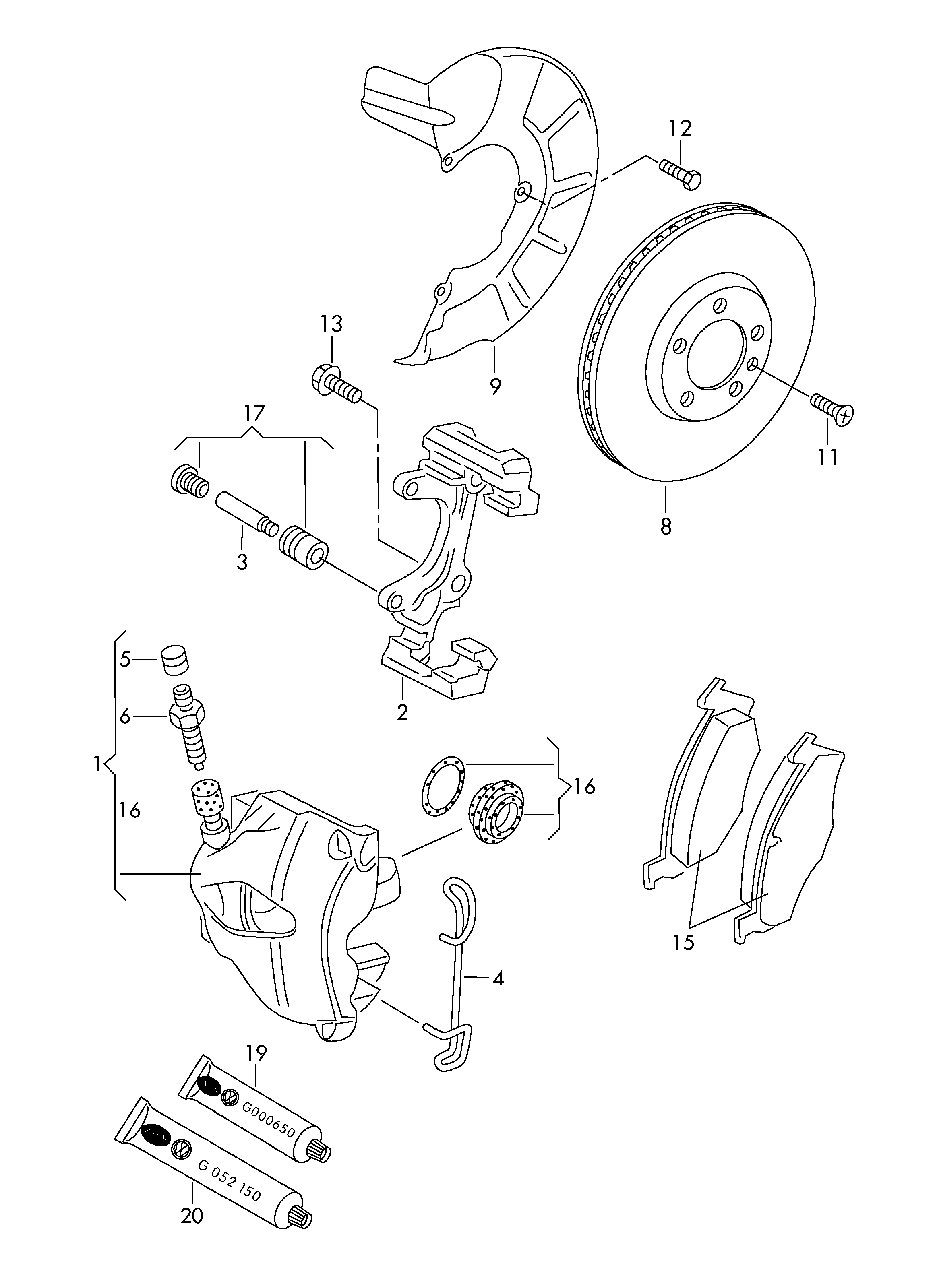 VAG 1K0 615 123 E - Тормозной суппорт parts5.com