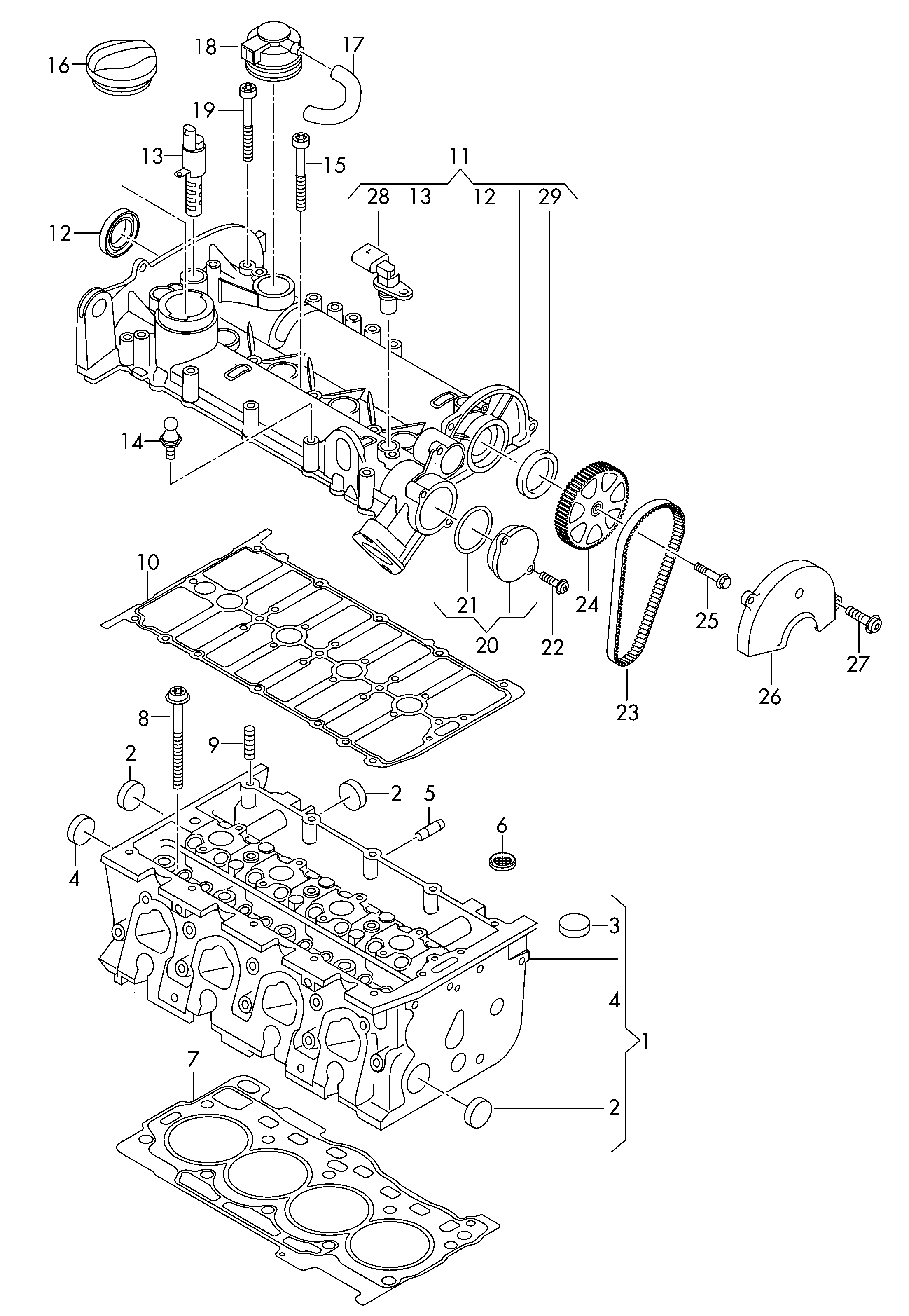 VW 04C 109 121E - Кожух, зубчатый ремень parts5.com