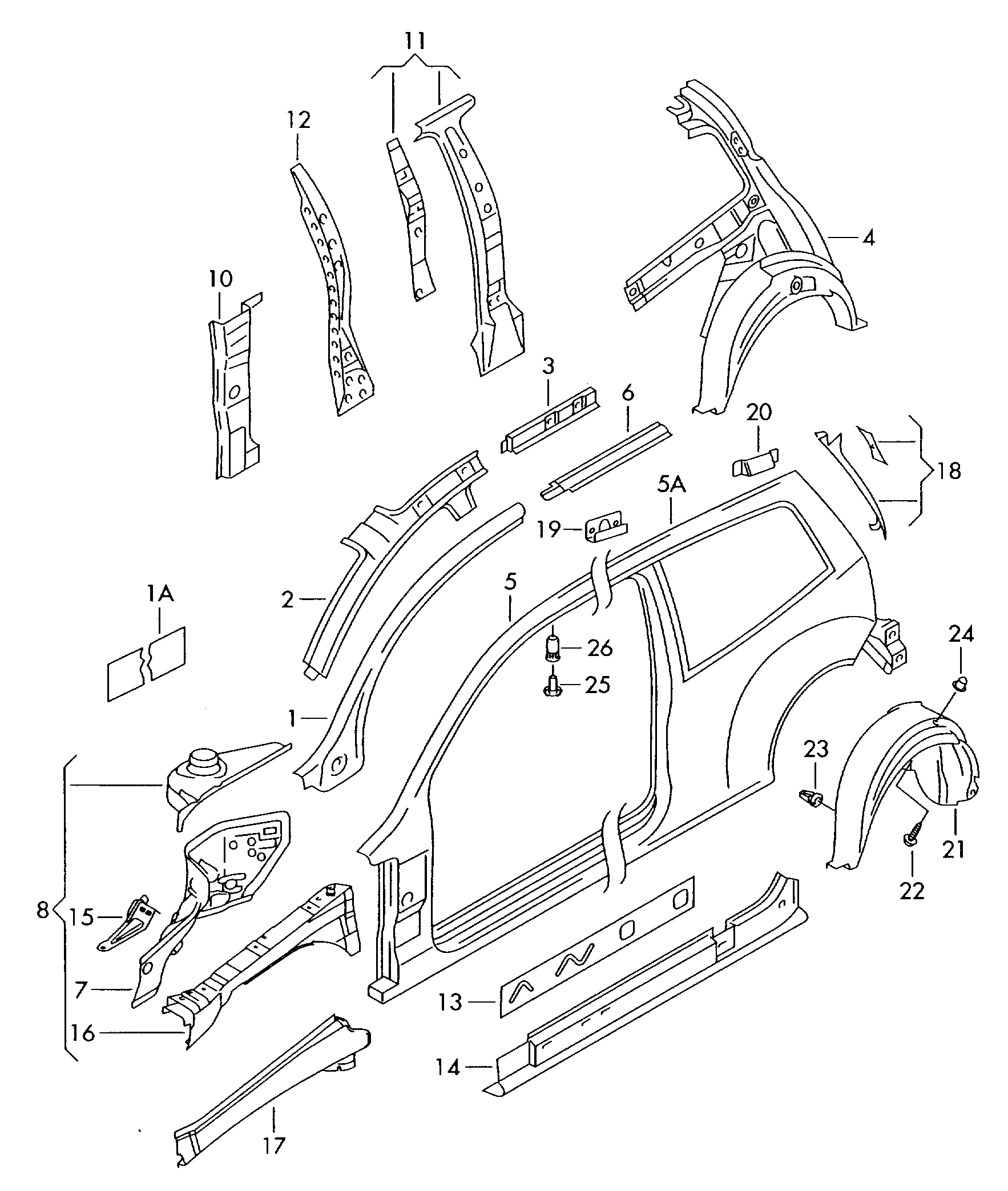 VW 6Q3 809 843 - Боковина parts5.com