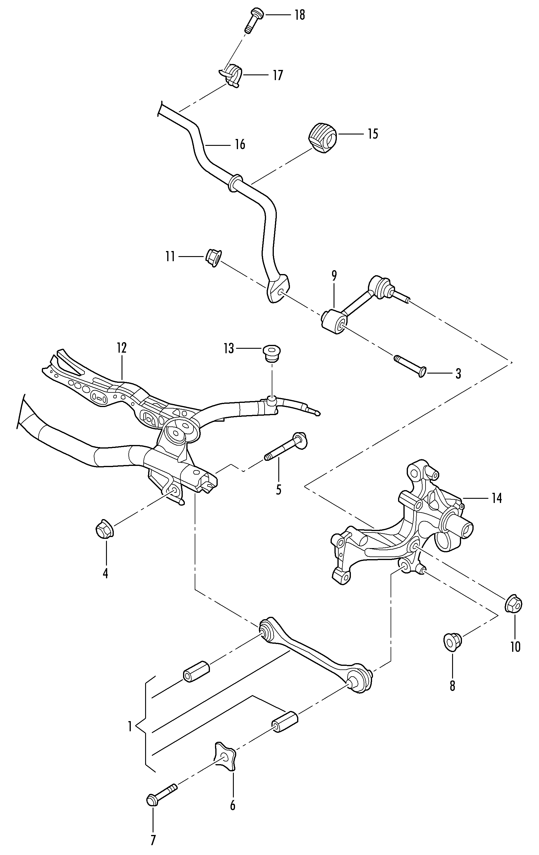 Porsche 1K0 501 529H - Сайлентблок, рычаг подвески колеса parts5.com