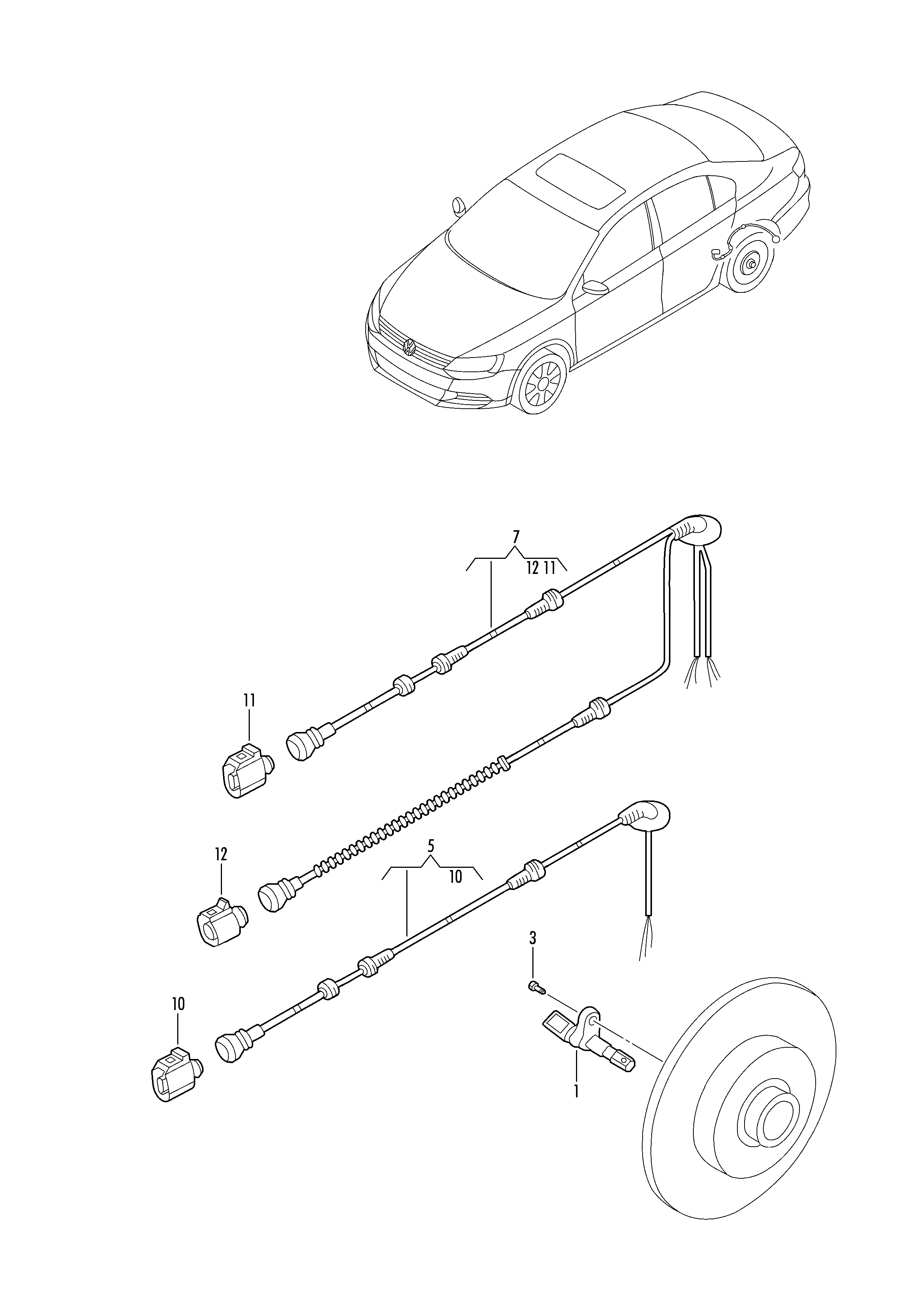 Porsche WHT003859 - Датчик ABS, частота вращения колеса parts5.com