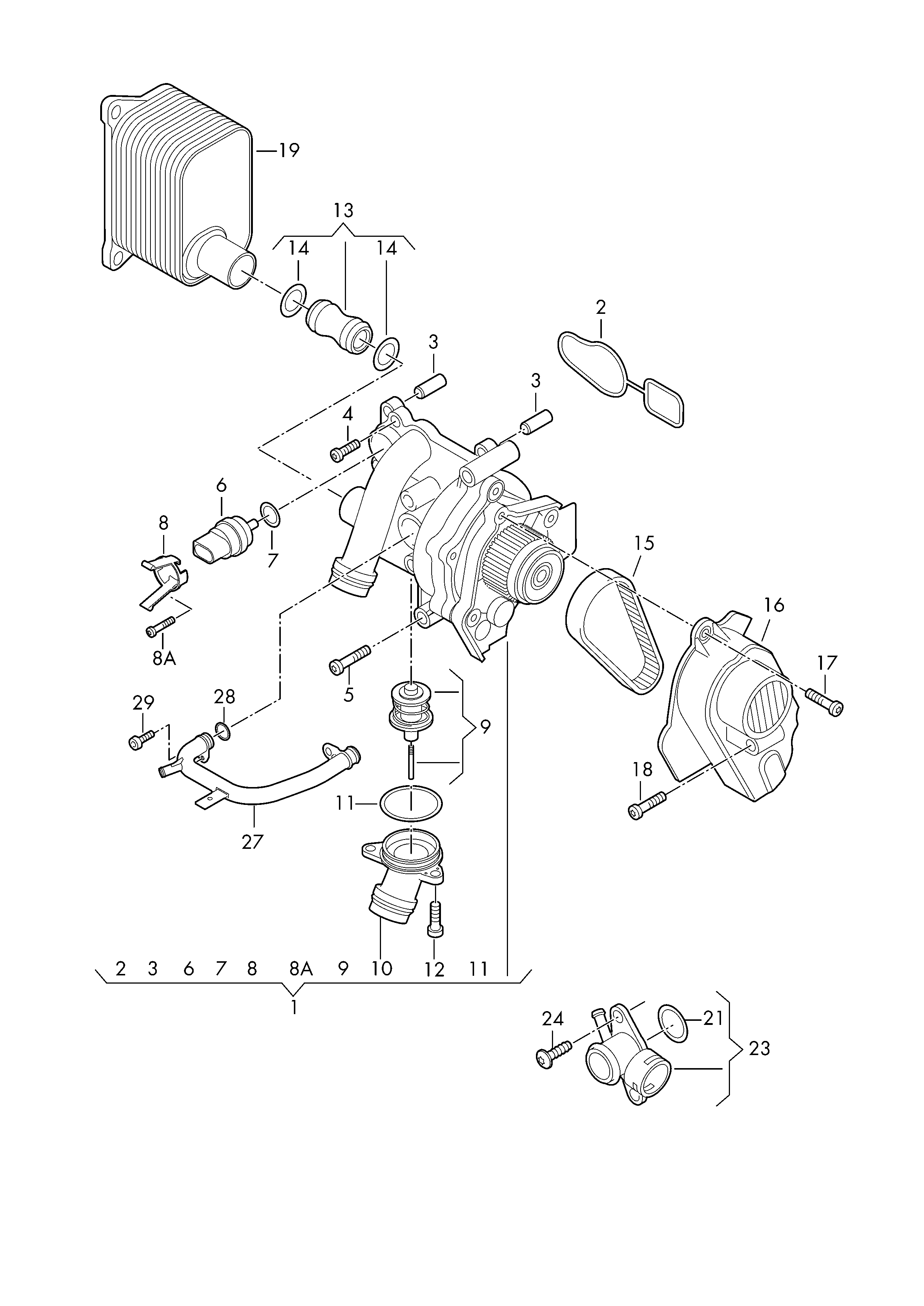 VAG 06H121113B - Термостат, охлаждающая жидкость parts5.com