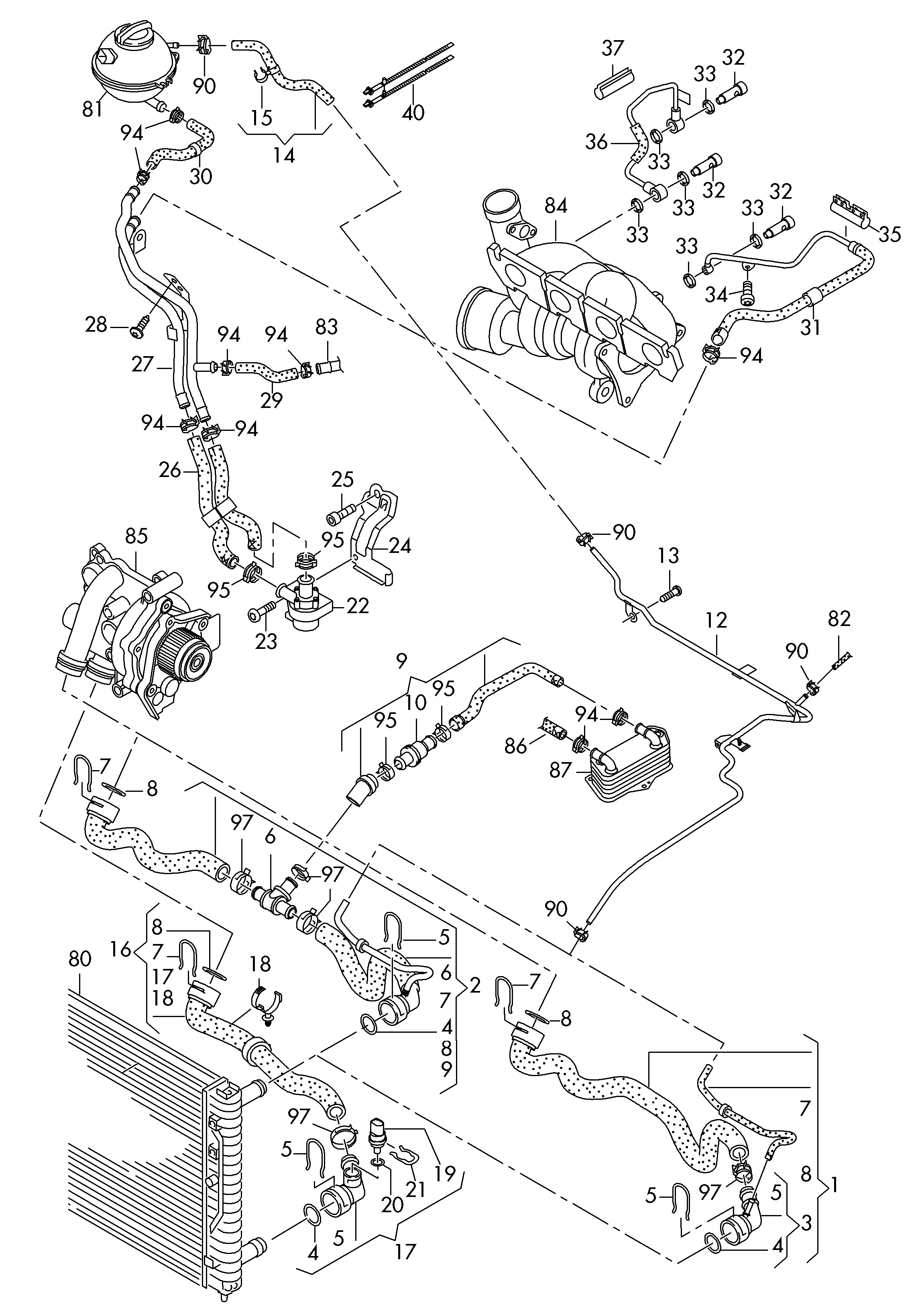 CUPRA 1K0 122 291AD - Фланец охлаждающей жидкости parts5.com