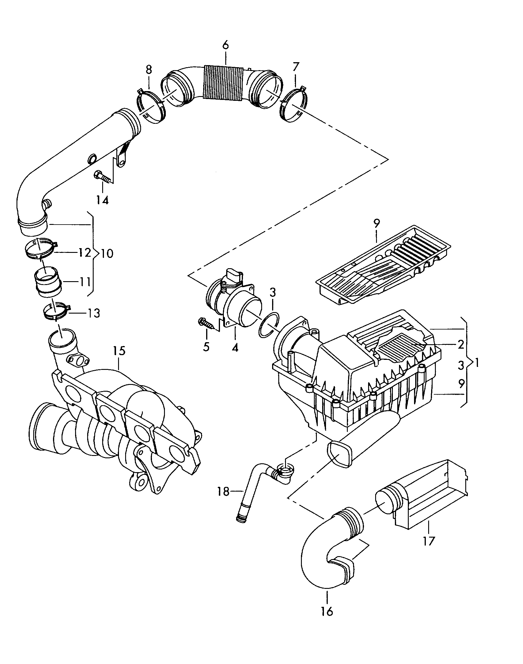 Skoda 06J 906 461 D - Датчик потока, массы воздуха parts5.com