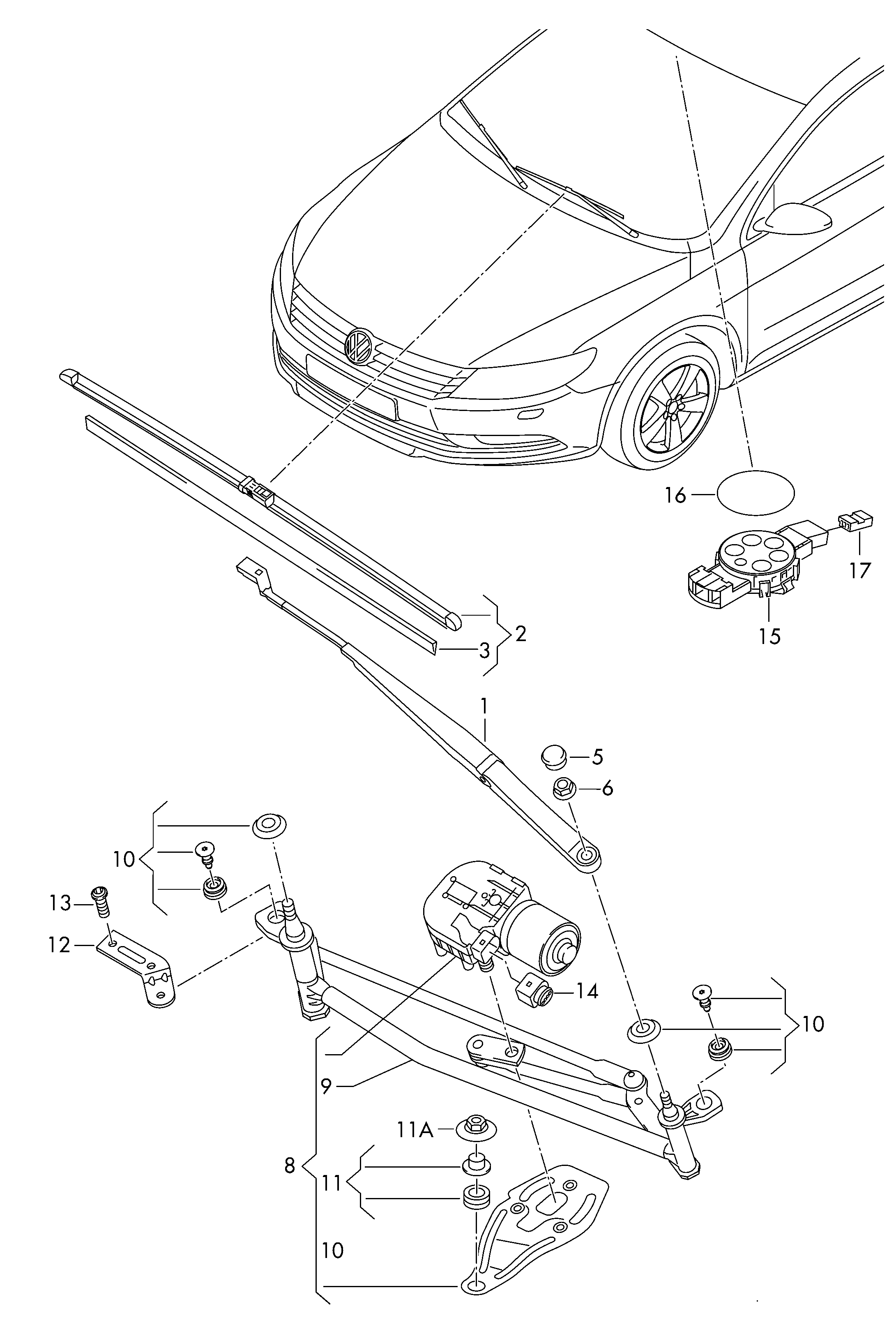 VW 3C8998002 - Wiper Blade parts5.com