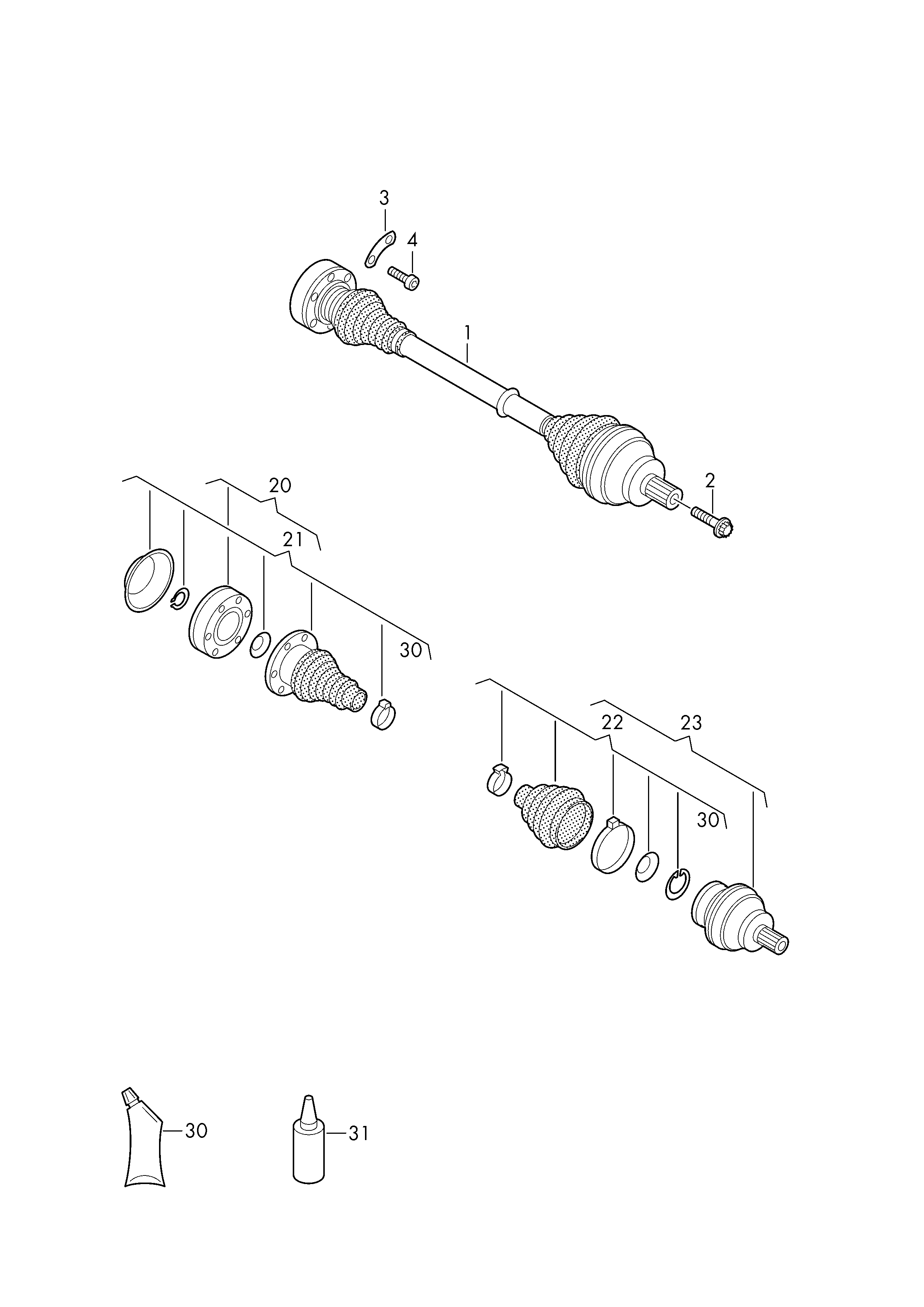 VW WHT005437A - Болт подвески моста, приводной вал parts5.com