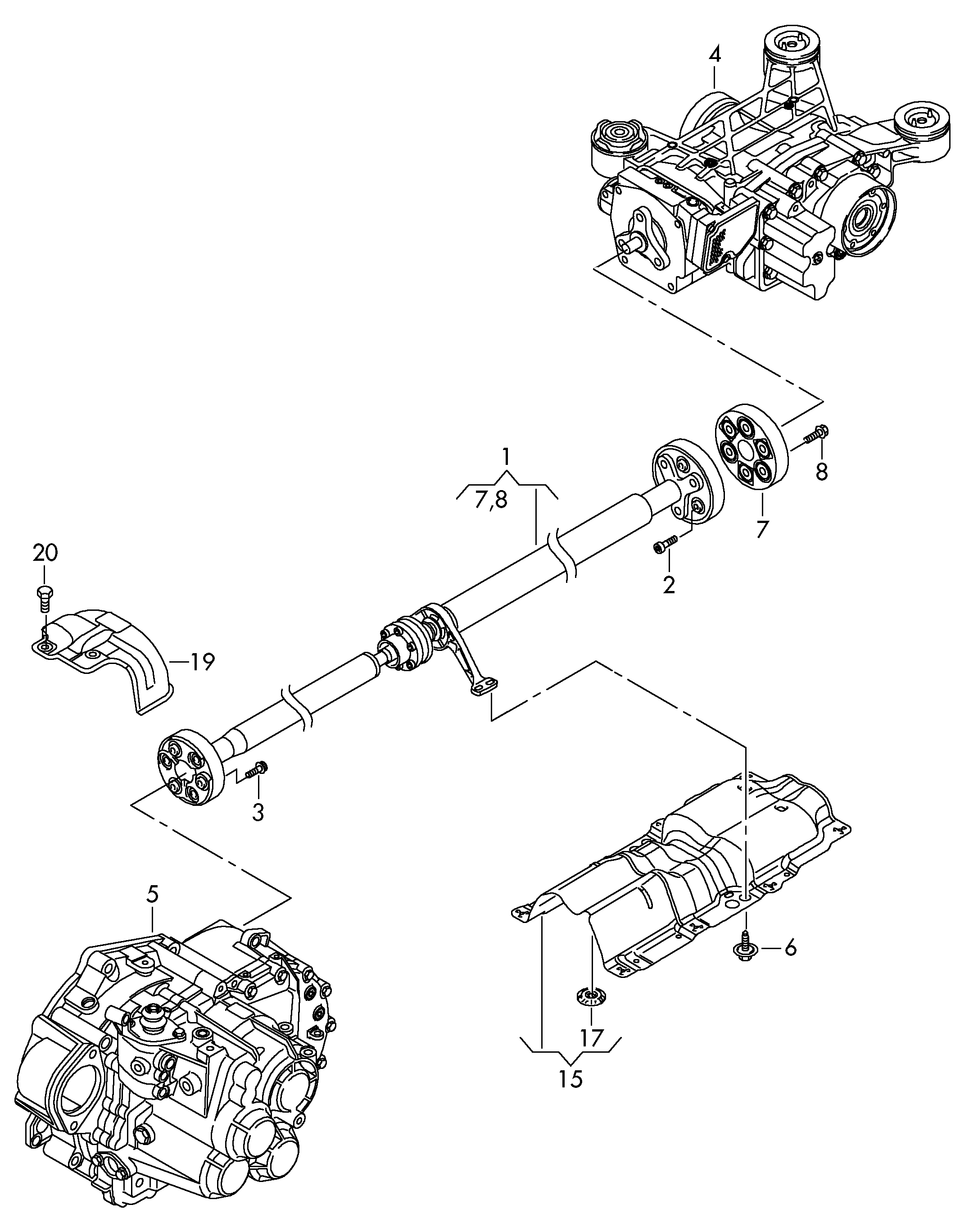 AUDI 5N0521101E - Подвеска, карданный вал parts5.com