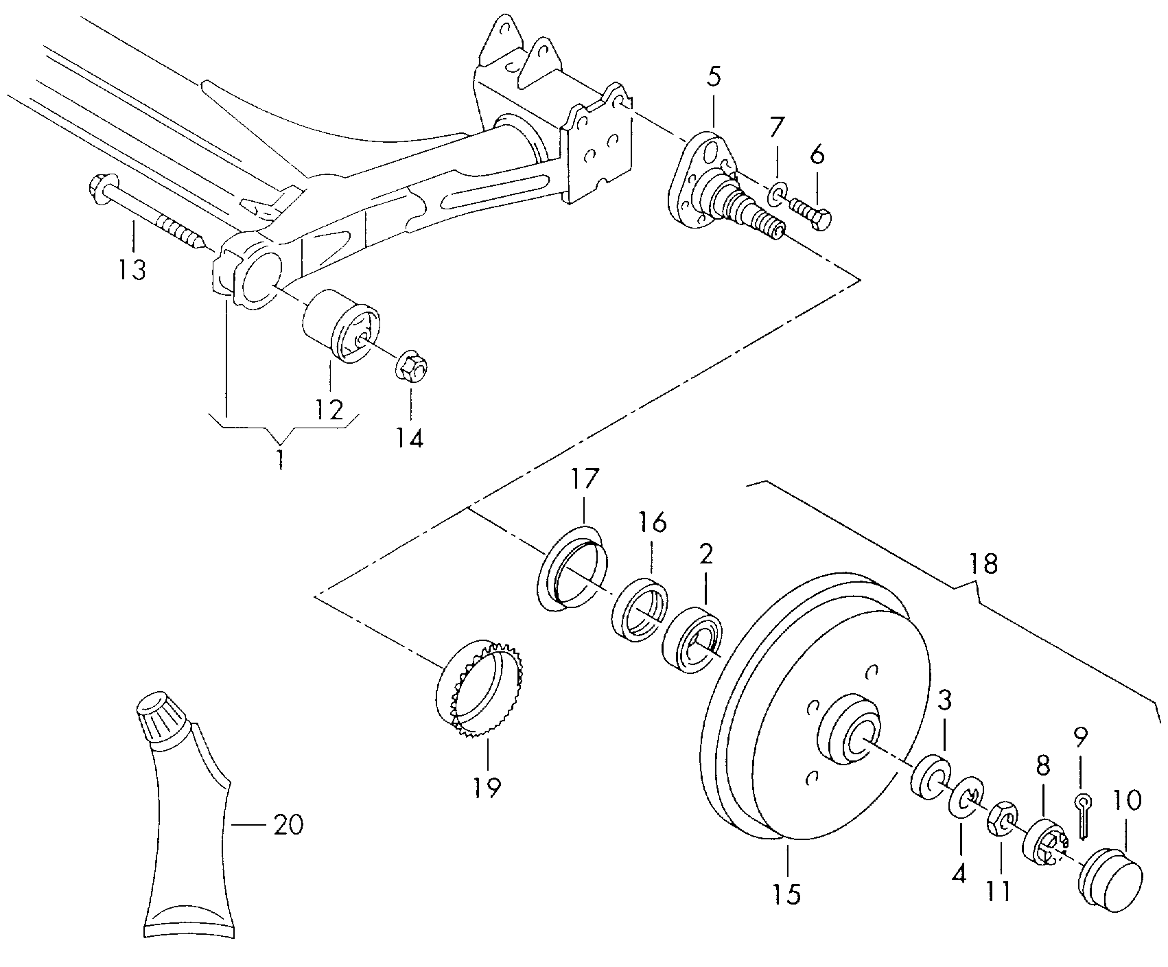 VW 333 501 117 A - Поворотный кулак, подвеска колеса parts5.com