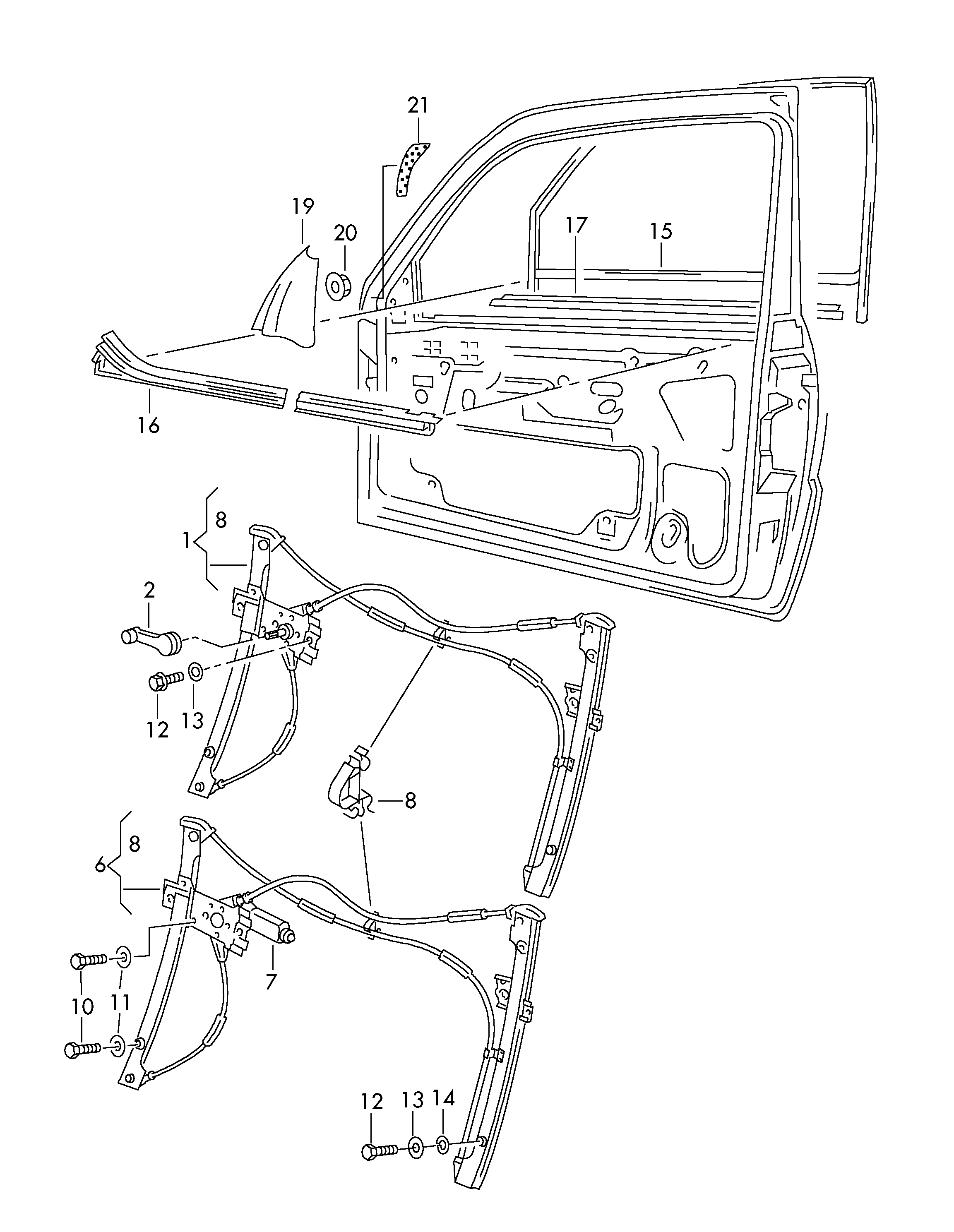 VAG 6N3 837 461 - Стеклоподъемник parts5.com