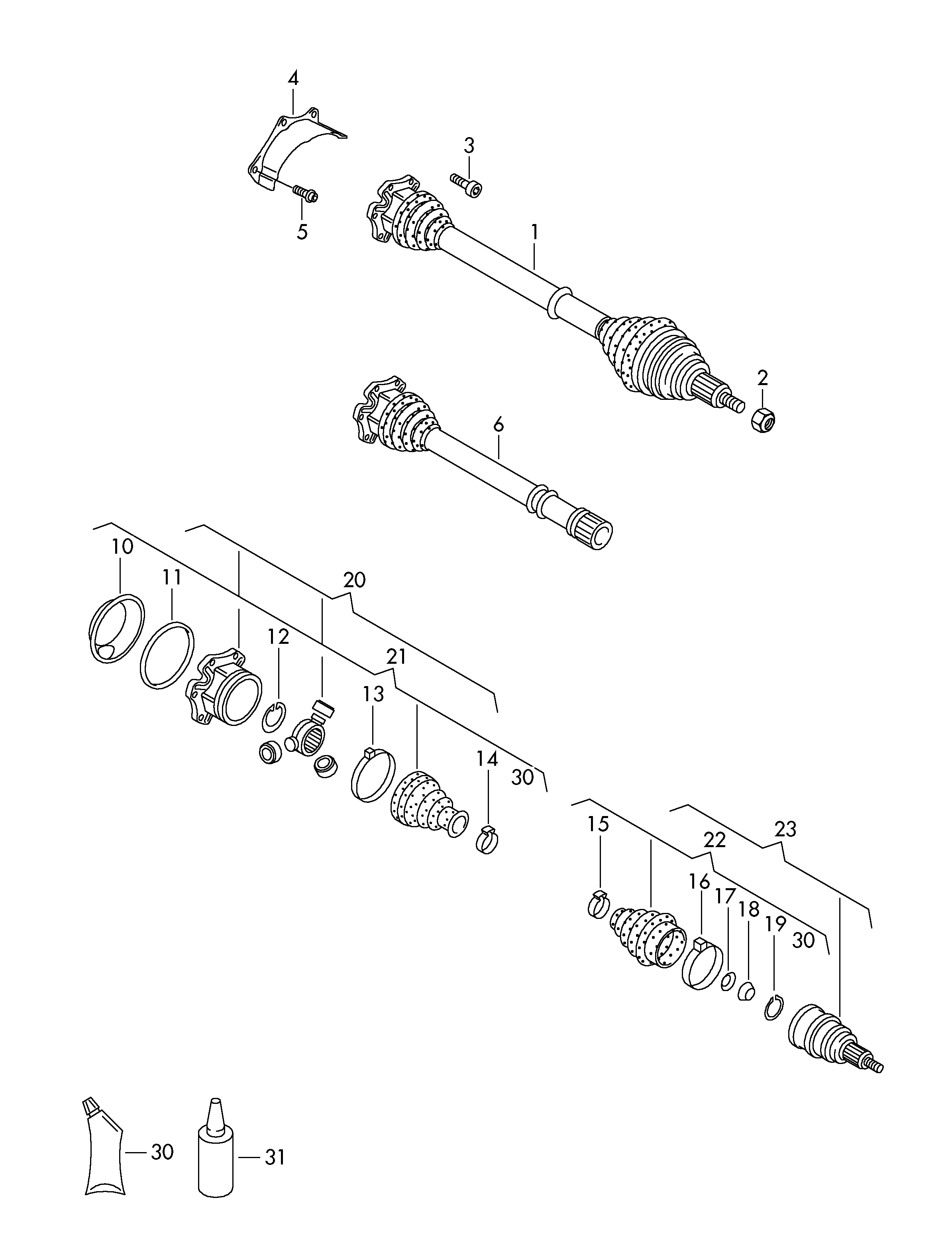 VW 1J0 498 201 K - Пыльник, приводной вал parts5.com