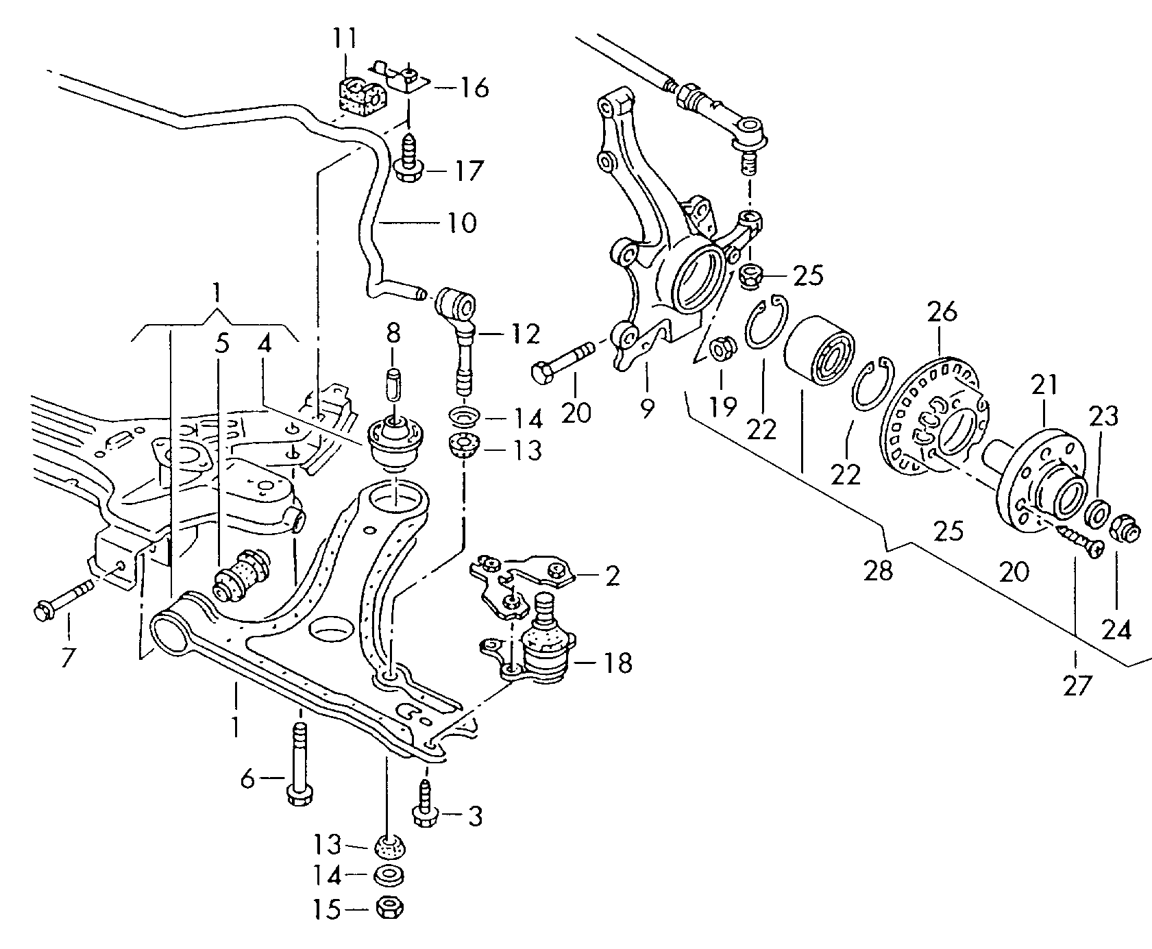 VW 191 407 151 B - Рычаг подвески колеса parts5.com