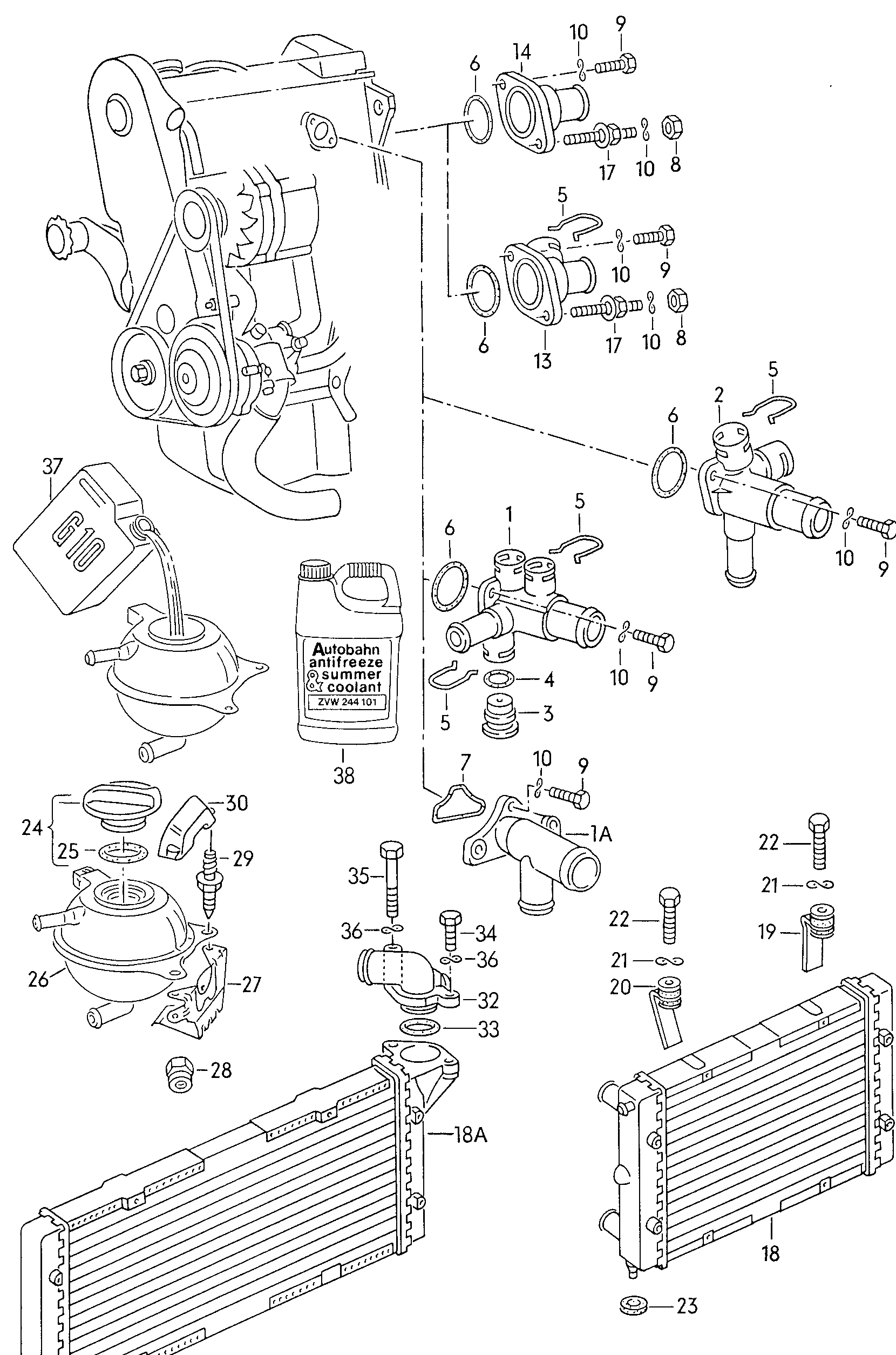 Skoda 1H0 121 321 C - Крышка, резервуар охлаждающей жидкости parts5.com