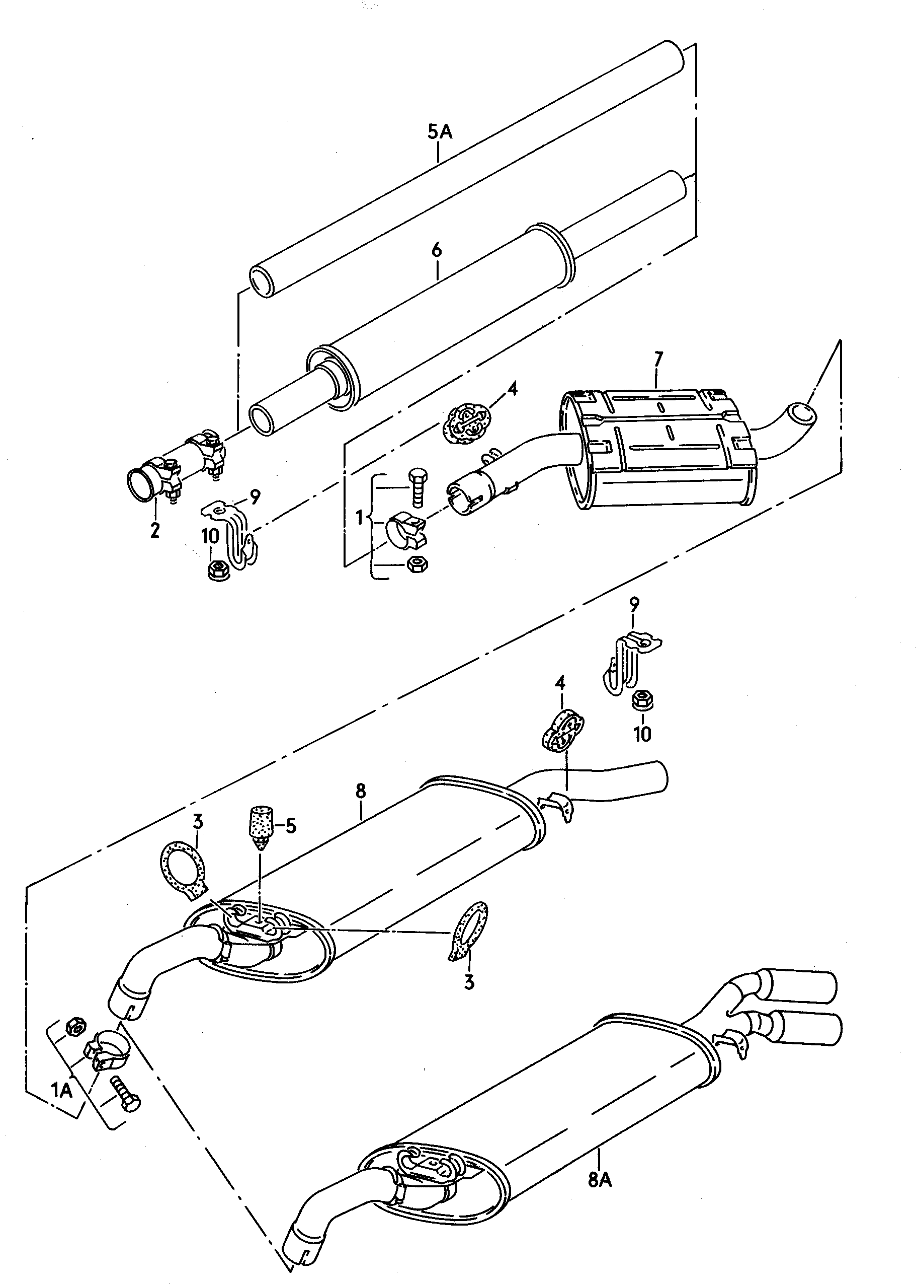 VAG 165 253 139 - Соединительные элементы, система выпуска parts5.com