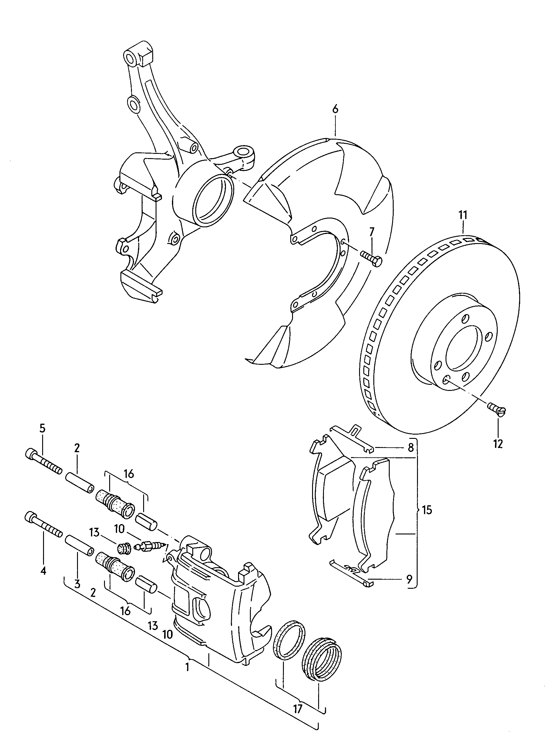 AUDI 191698151L - Тормозные колодки, дисковые, комплект parts5.com