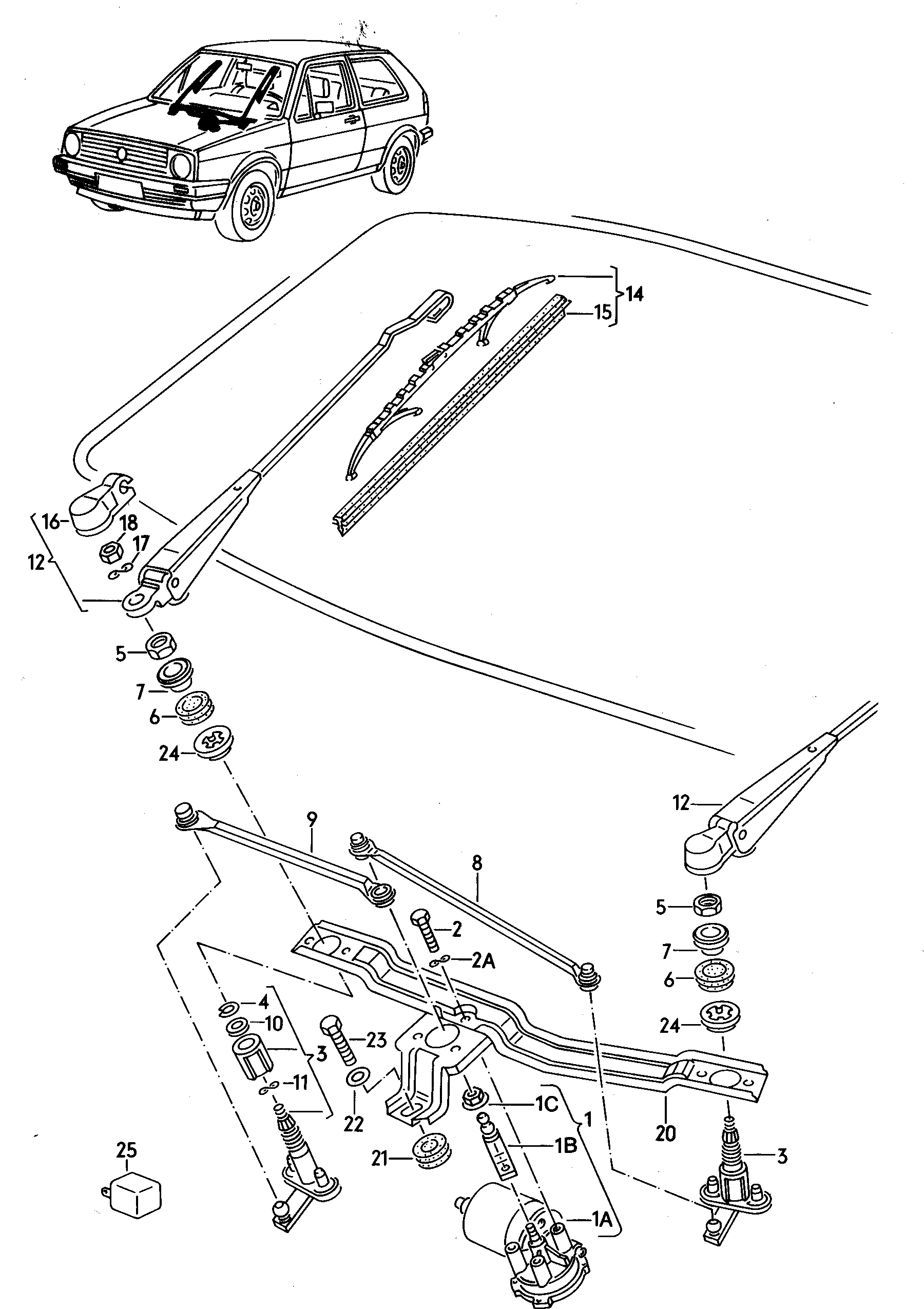 VAG 161998003 - Щетка стеклоочистителя parts5.com