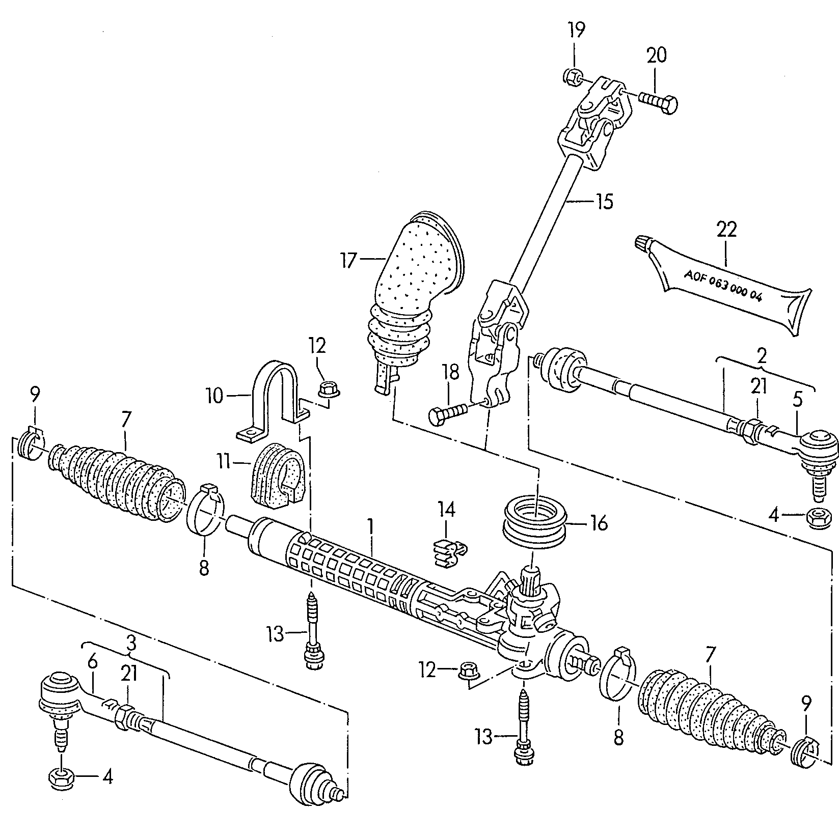 AUDI 191422803C - Осевой шарнир, рулевая тяга parts5.com