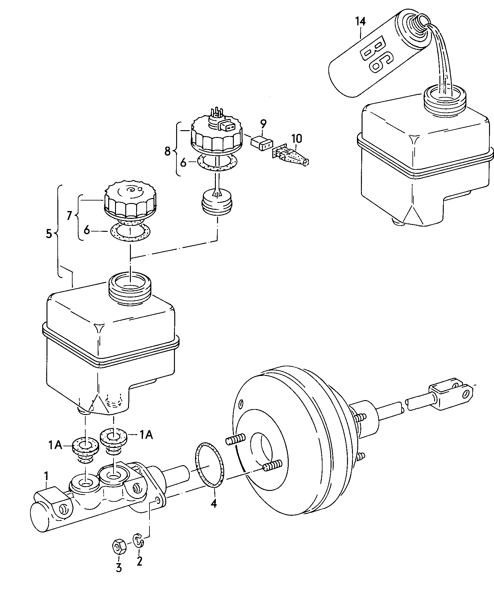 VAG 191 611 019 - Главный тормозной цилиндр parts5.com