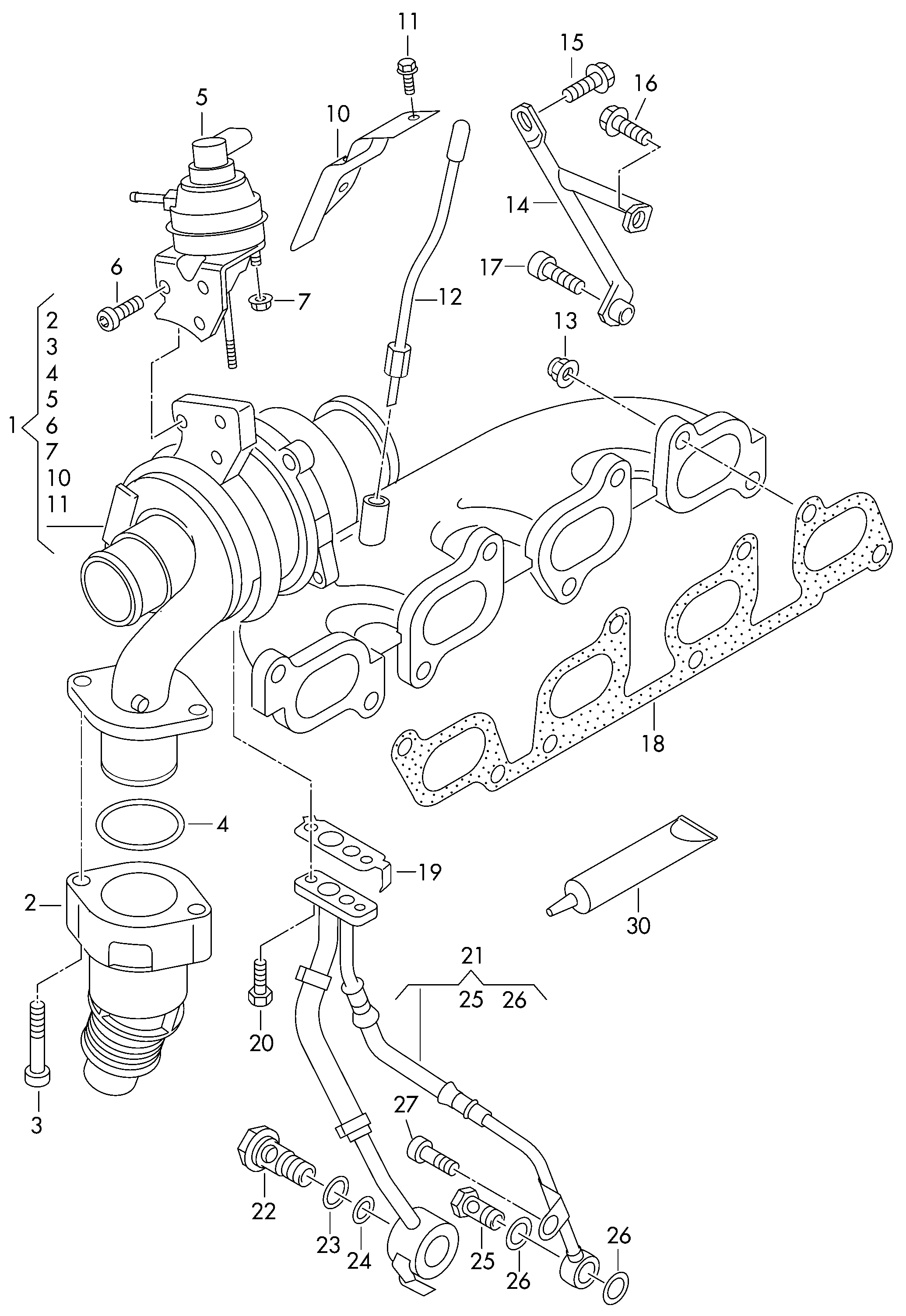 VAG 03L253014A - Турбина, компрессор parts5.com