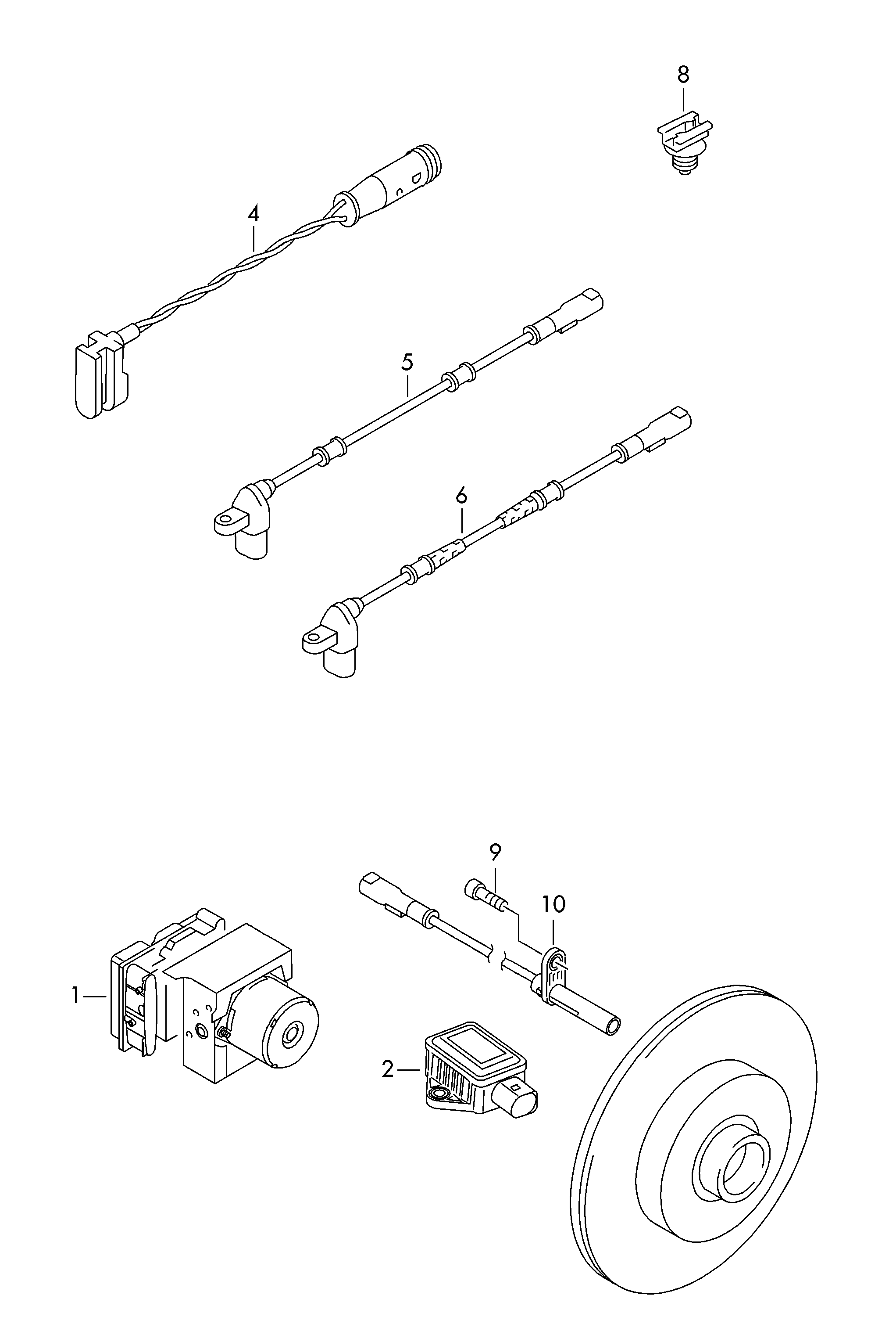 VW 2E0 927 748 S - Sensor, wheel speed parts5.com