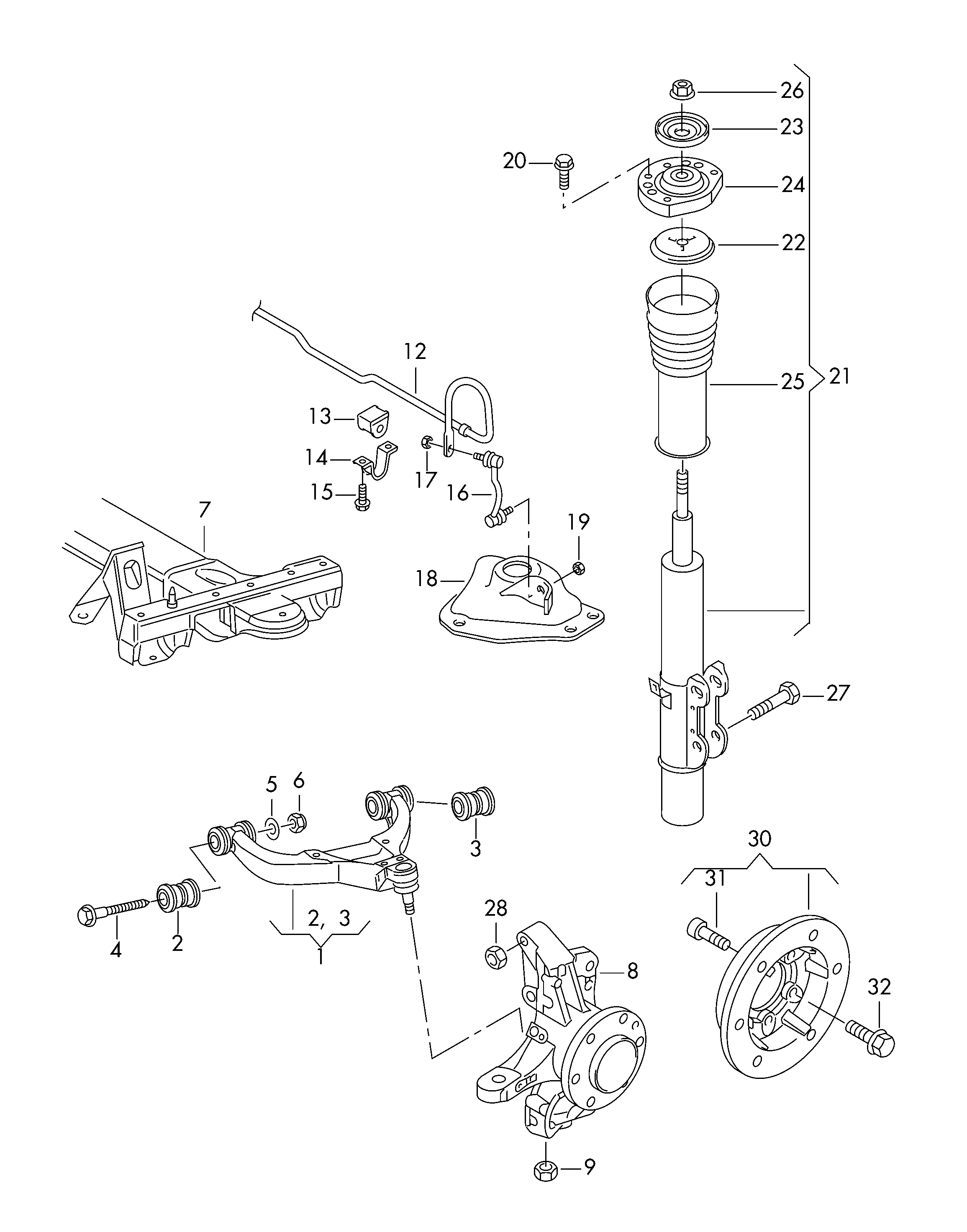 Porsche 2E0 411 317C - Тяга / стойка, стабилизатор parts5.com