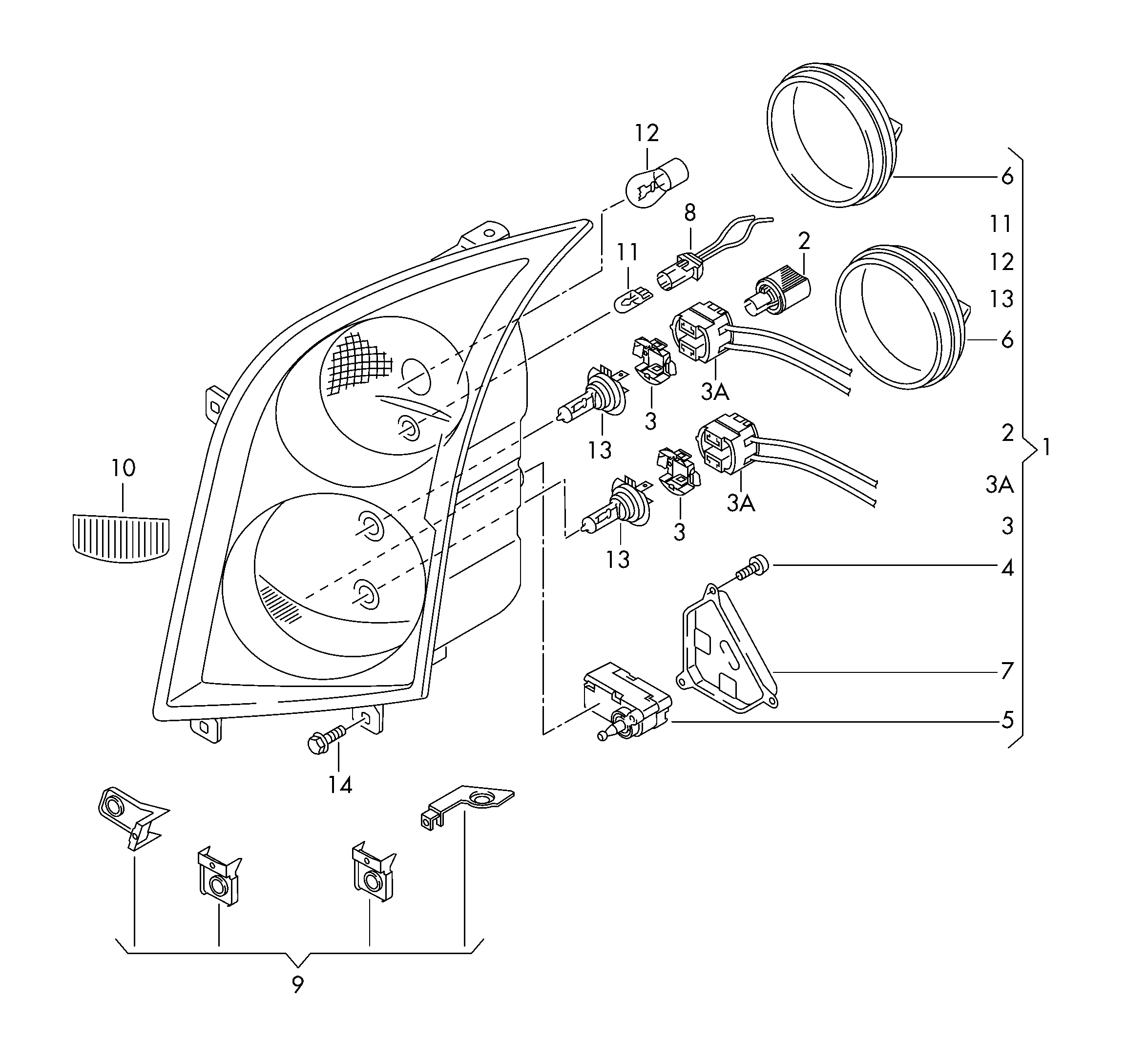 VAG 5K0941109C - Лампа накаливания, фара дневного освещения parts5.com