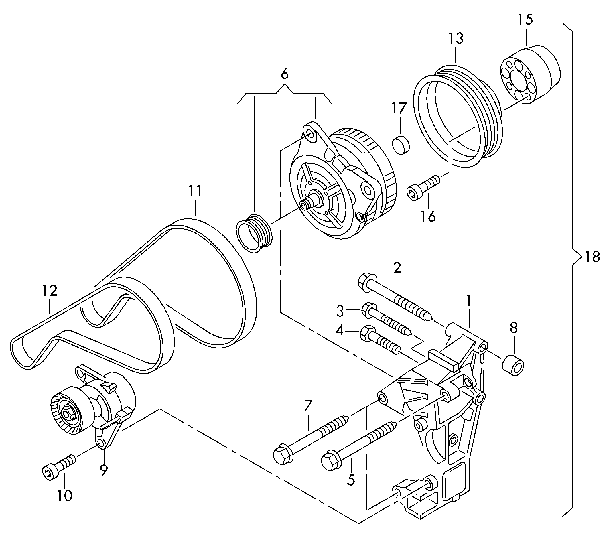 Seat 04L 903 315 C - Belt Tensioner, v-ribbed belt parts5.com