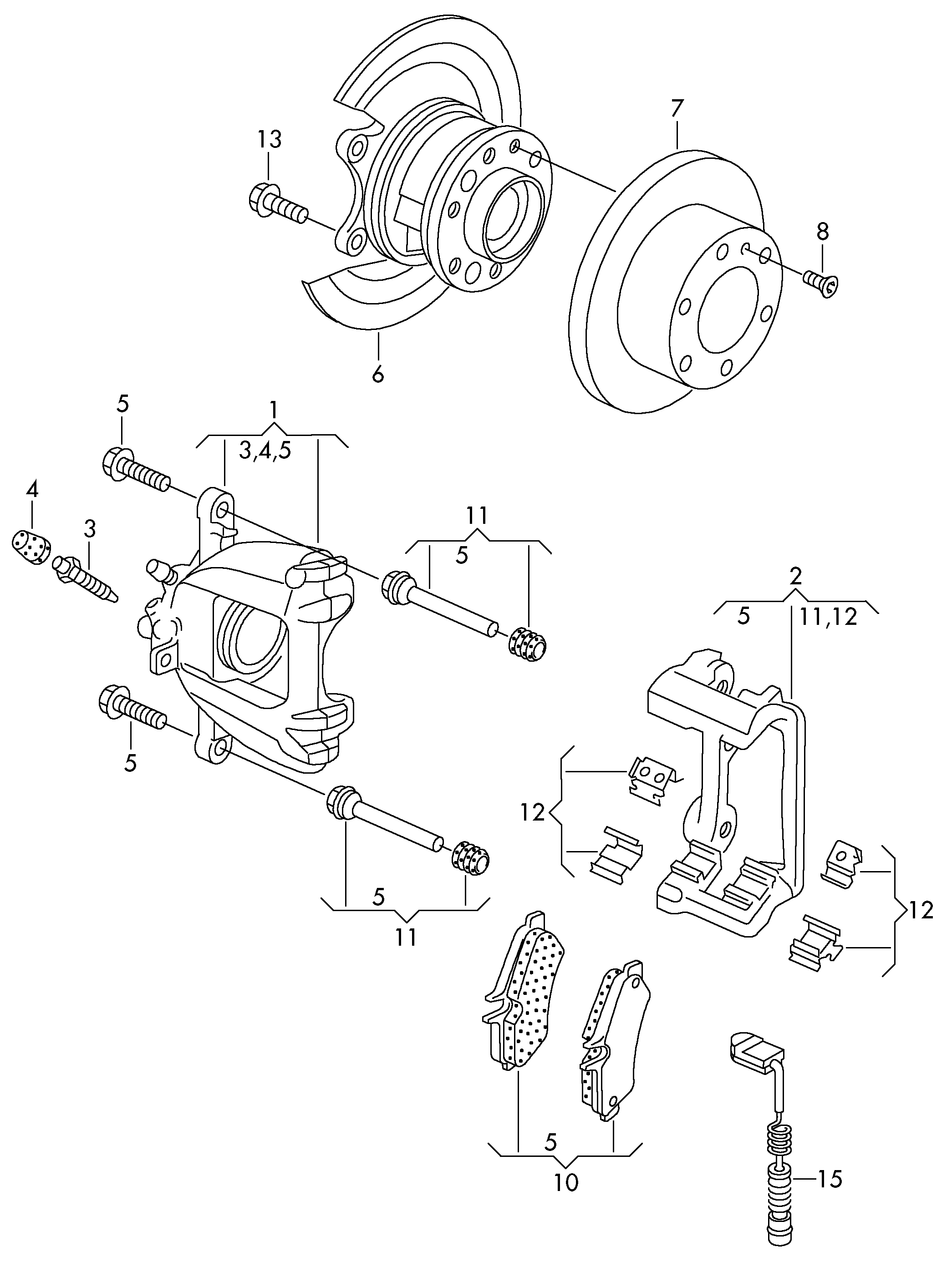 VW 2E0 906 206 G - Сигнализатор, износ тормозных колодок parts5.com