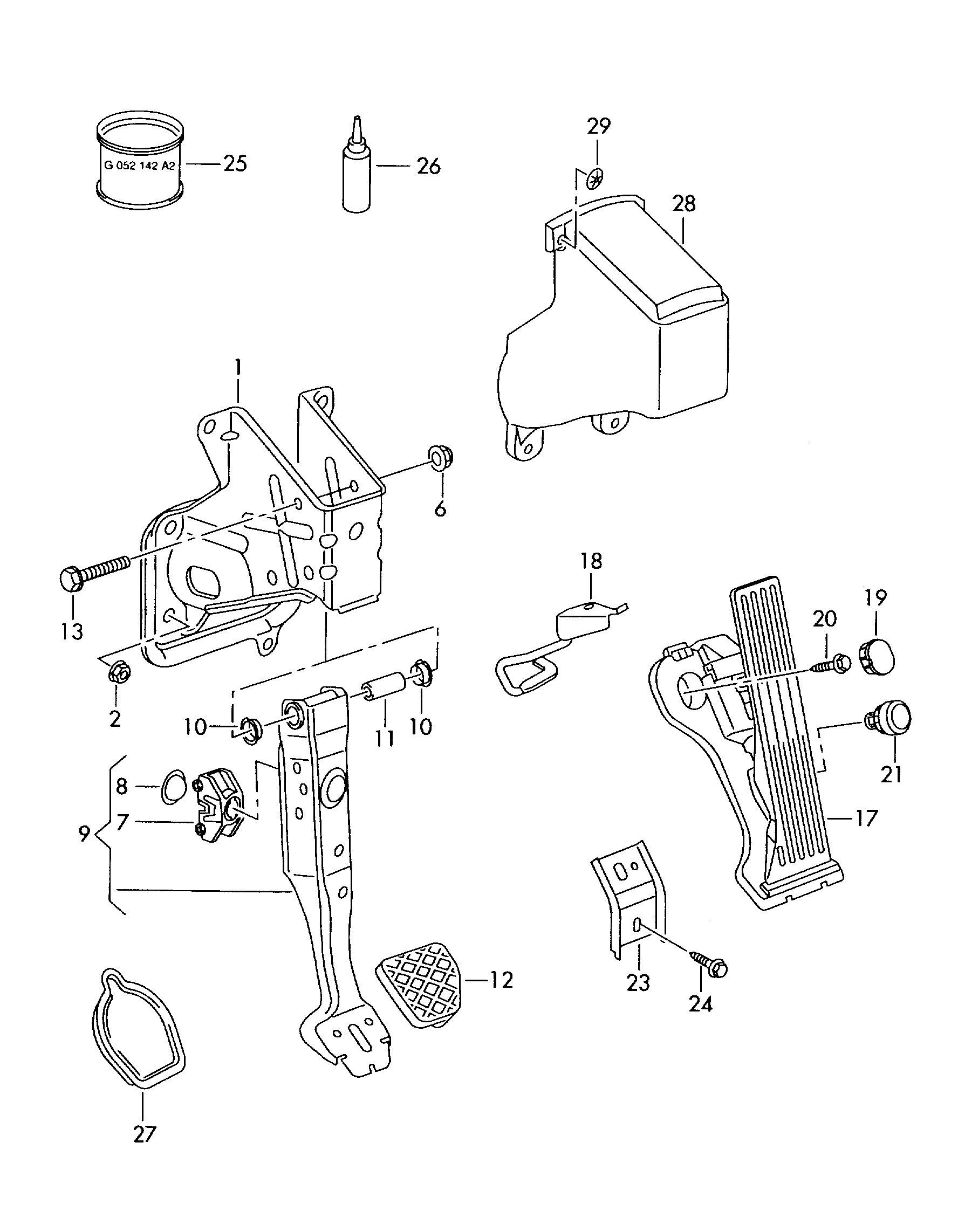 AUDI 1K1723503BA - Датчик, положение педали акселератора parts5.com