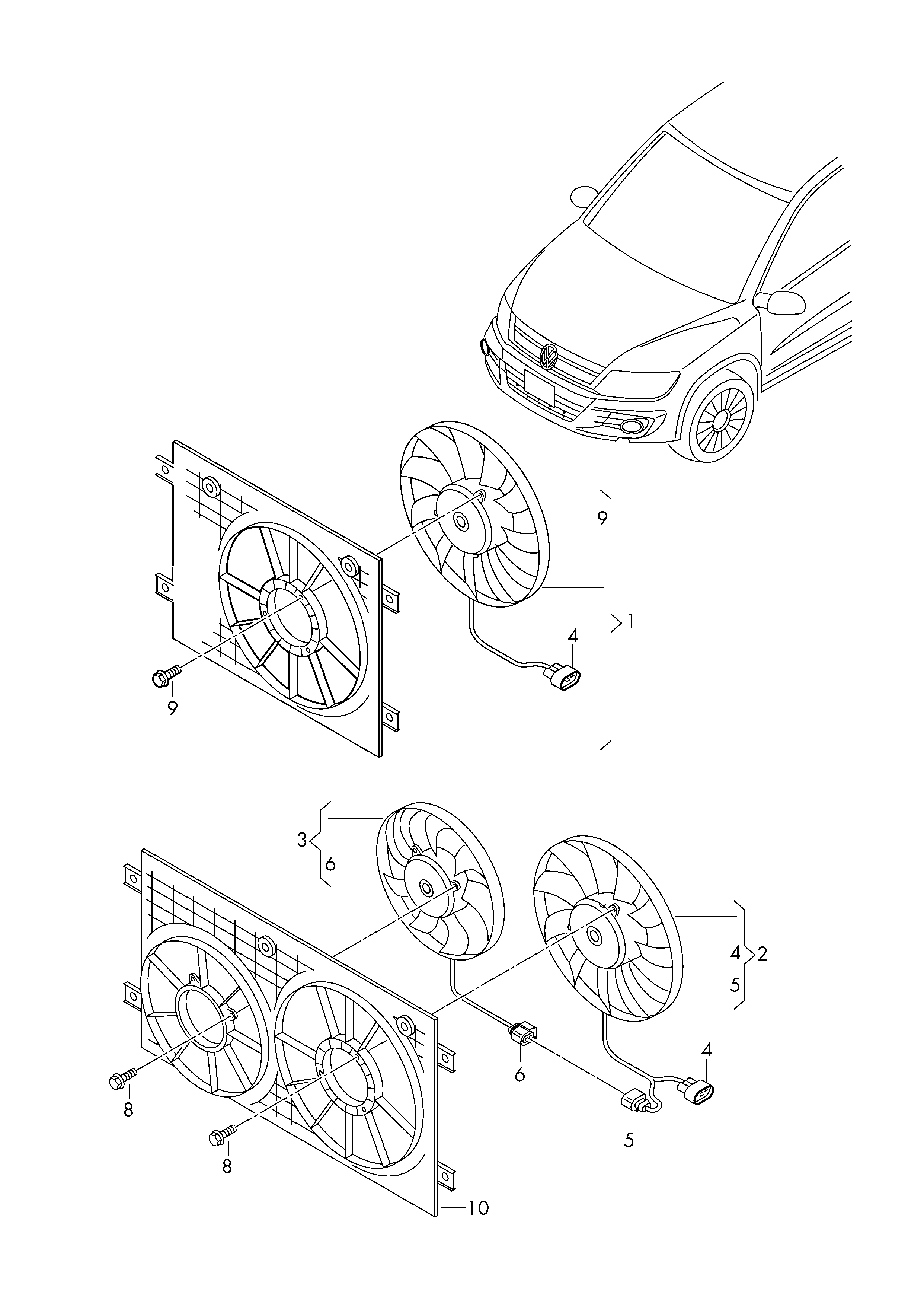 AUDI 1K0 959 455 FR - Вентилятор, охлаждение двигателя parts5.com