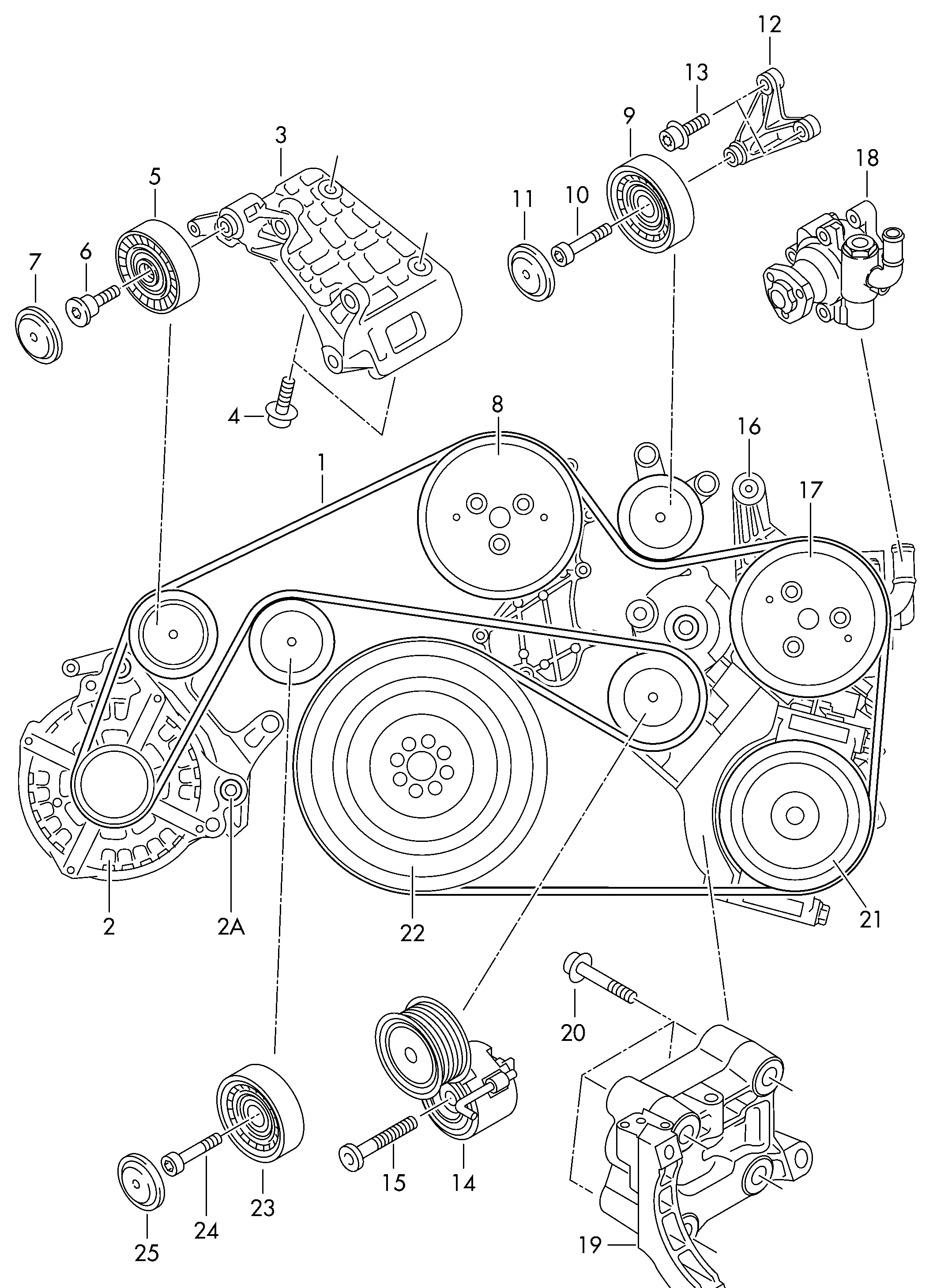 VAG 059903341J - Направляющий ролик, поликлиновый ремень parts5.com