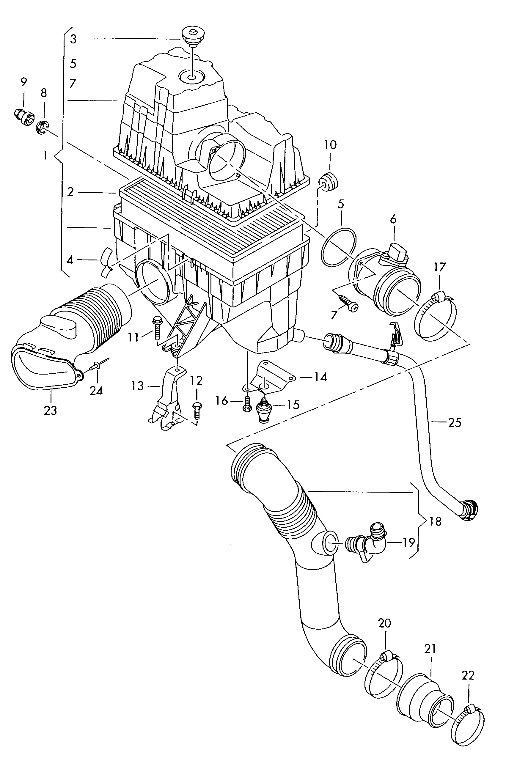 VW 7H0 129 620 A - Воздушный фильтр parts5.com