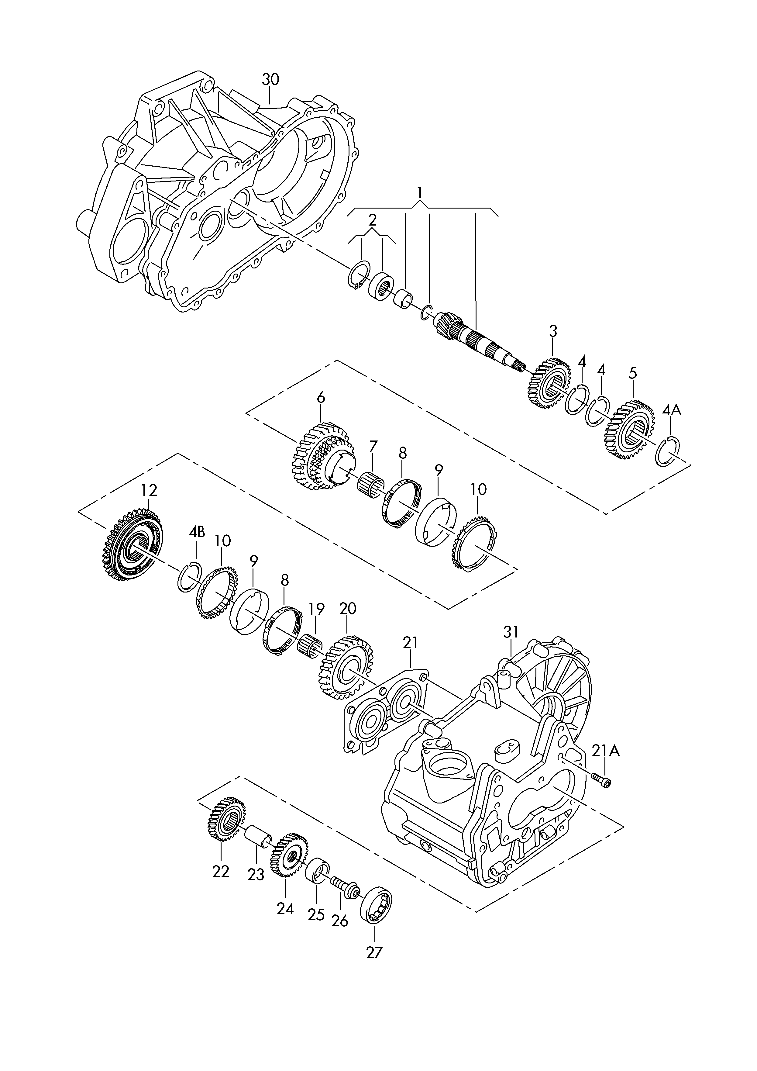 VW 0AJ 311 206 E - Подшипник, ступенчатая коробка передач parts5.com