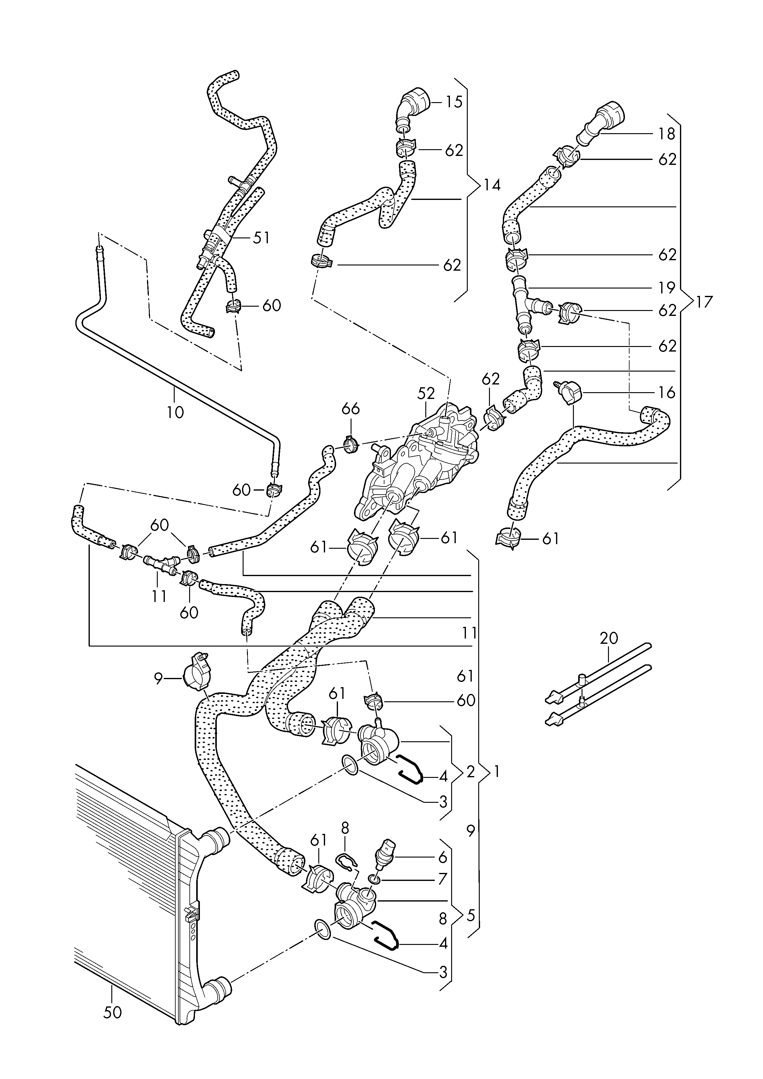 VW 1K0 121 087 B - Фланец охлаждающей жидкости parts5.com