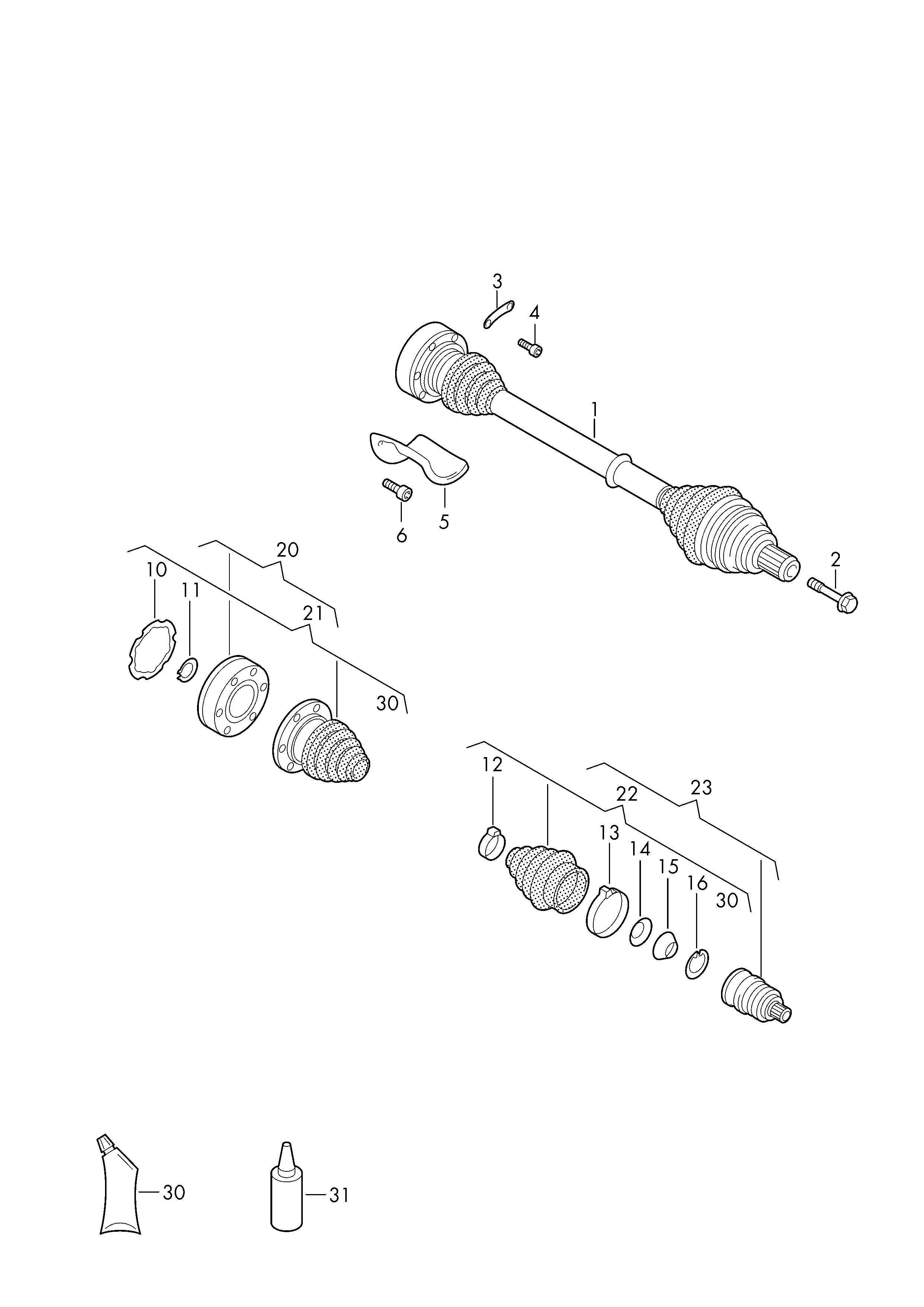 AUDI 3B0 498 203 G - Пыльник, приводной вал parts5.com