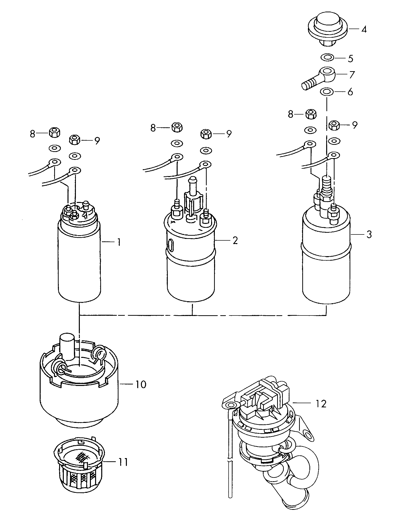 Skoda 4B0 906 087 AT - fuel pump with reservoir parts5.com