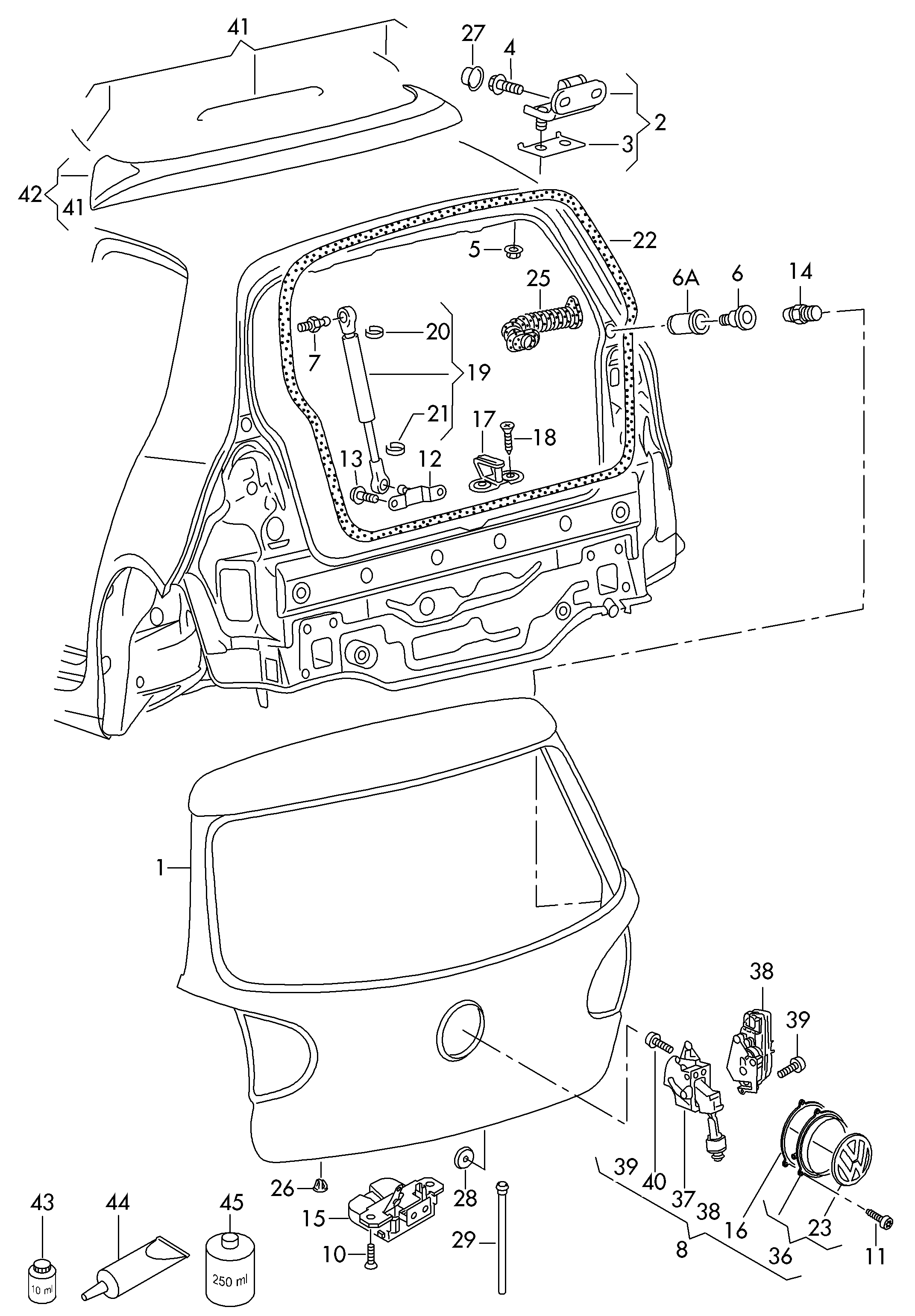 AUDI 5K0 827 505A - Замок двери parts5.com