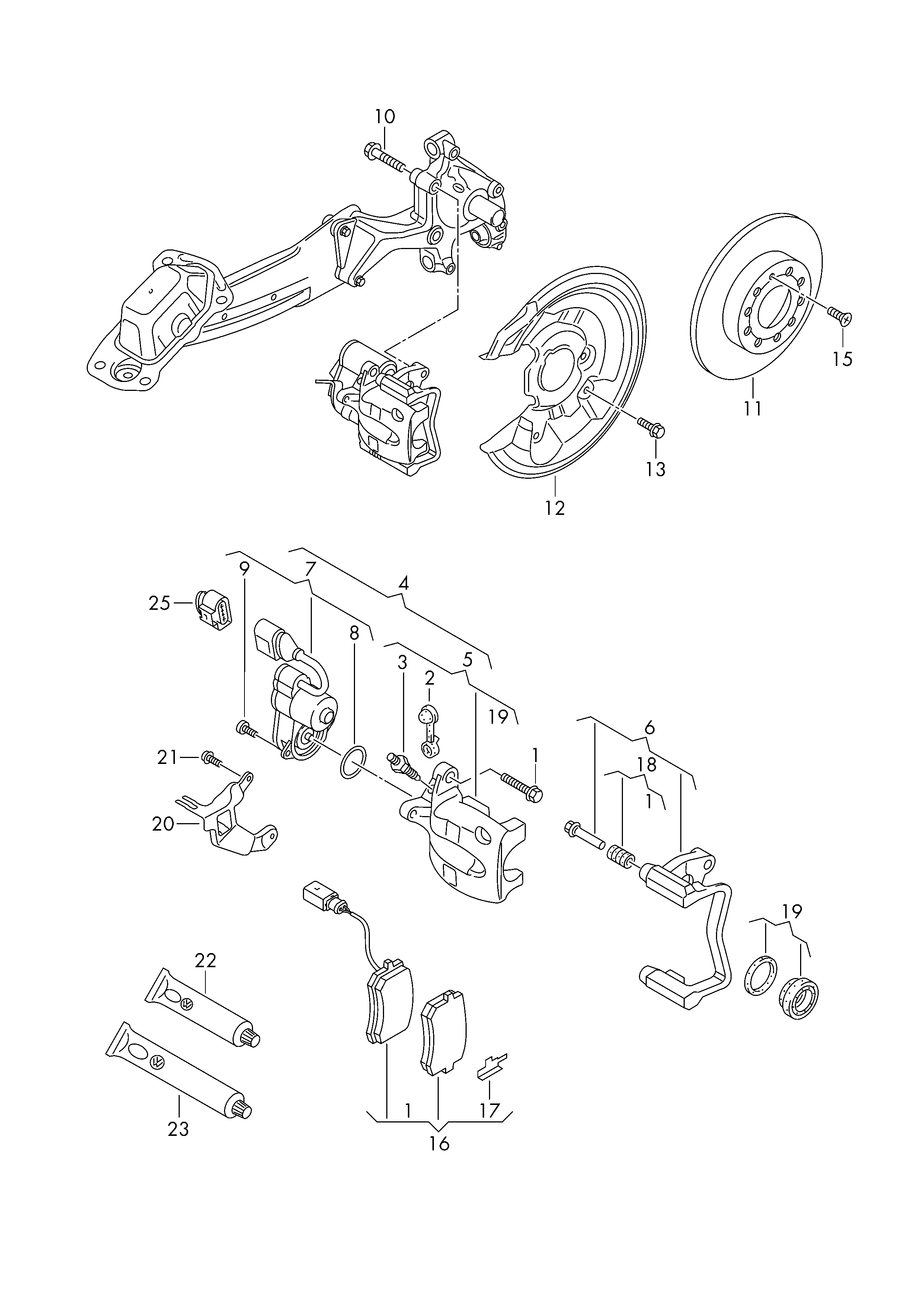 VW 3C0615611G - Отражатель, защита, тормозной диск parts5.com