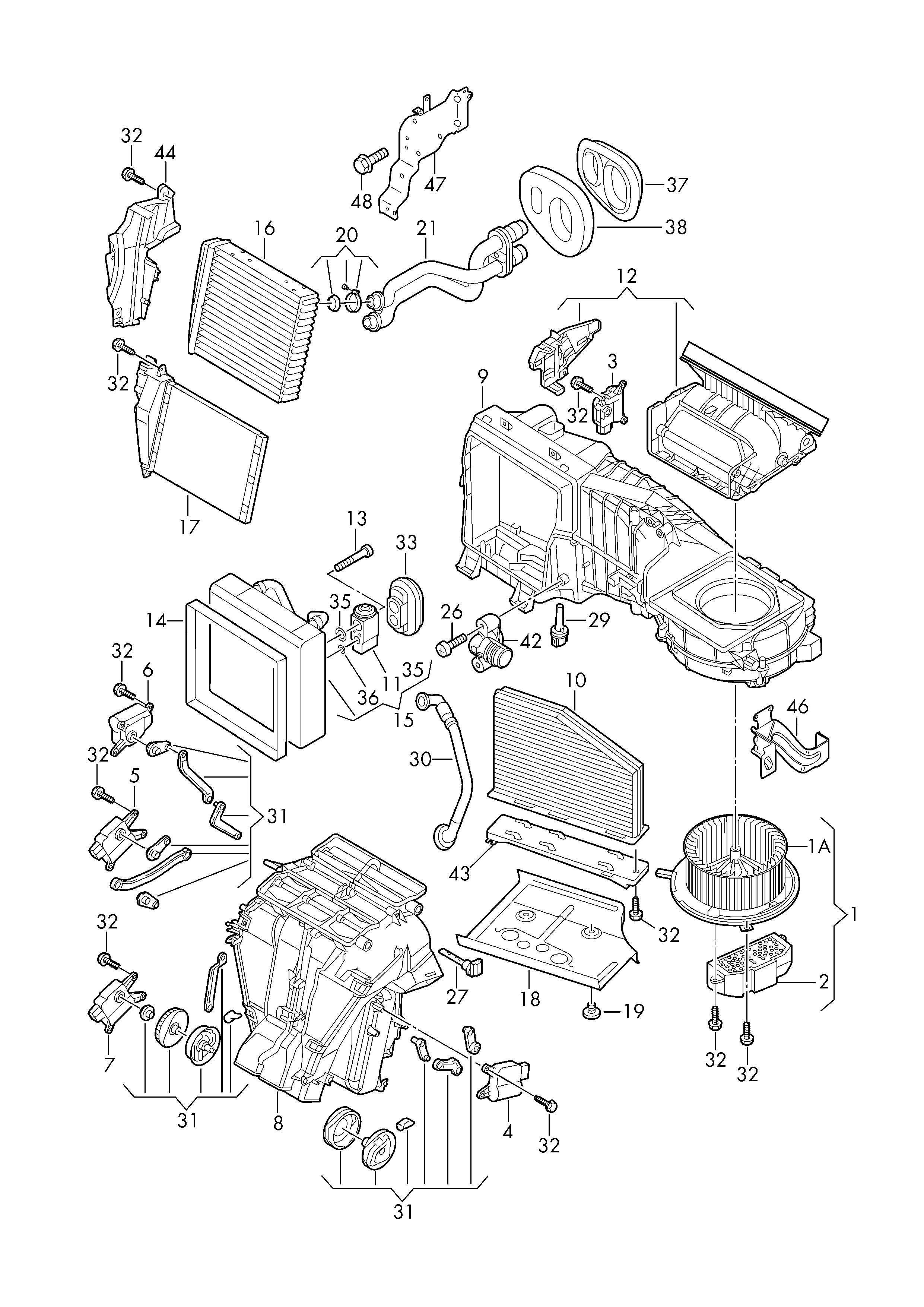 VW 1K1820015Q - Вентилятор салона parts5.com