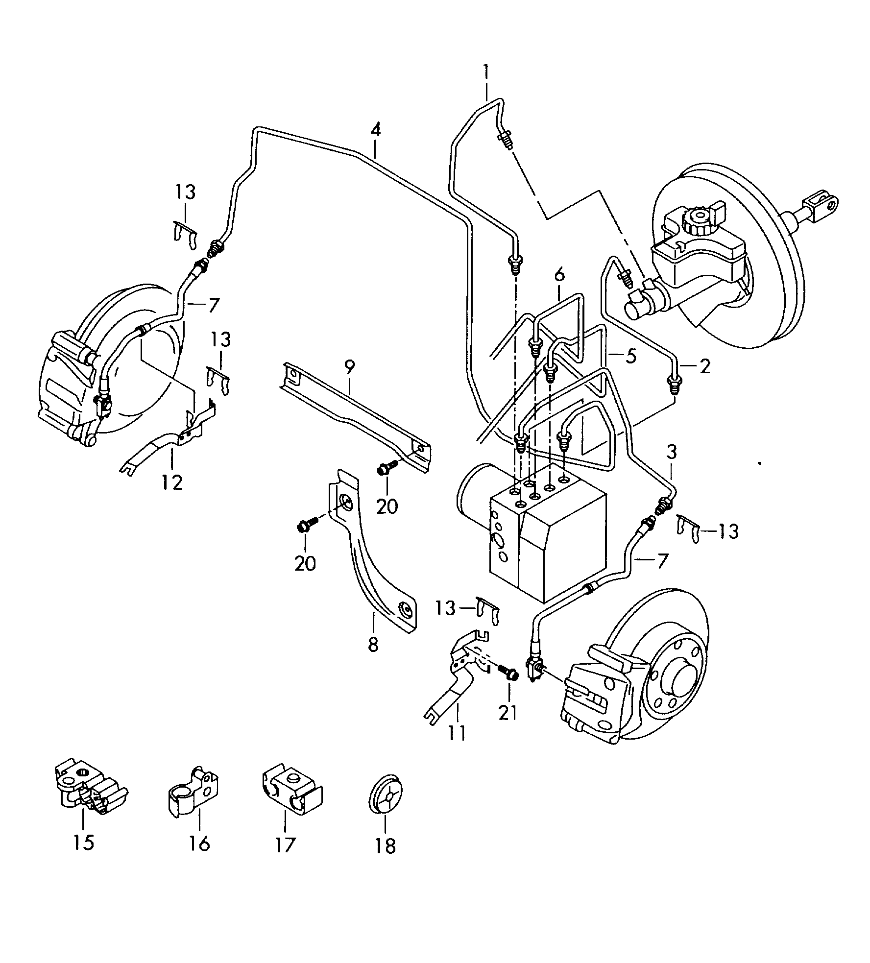 Skoda 5N0 611 701 A - Тормозной шланг parts5.com