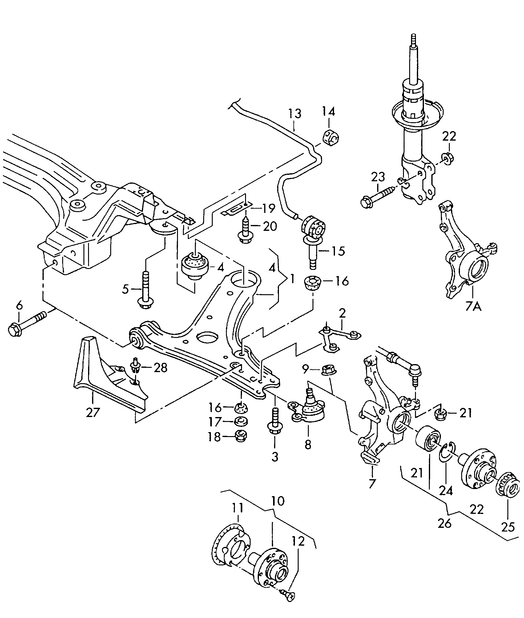 VW 6N0 407 151 A - Рычаг подвески колеса parts5.com