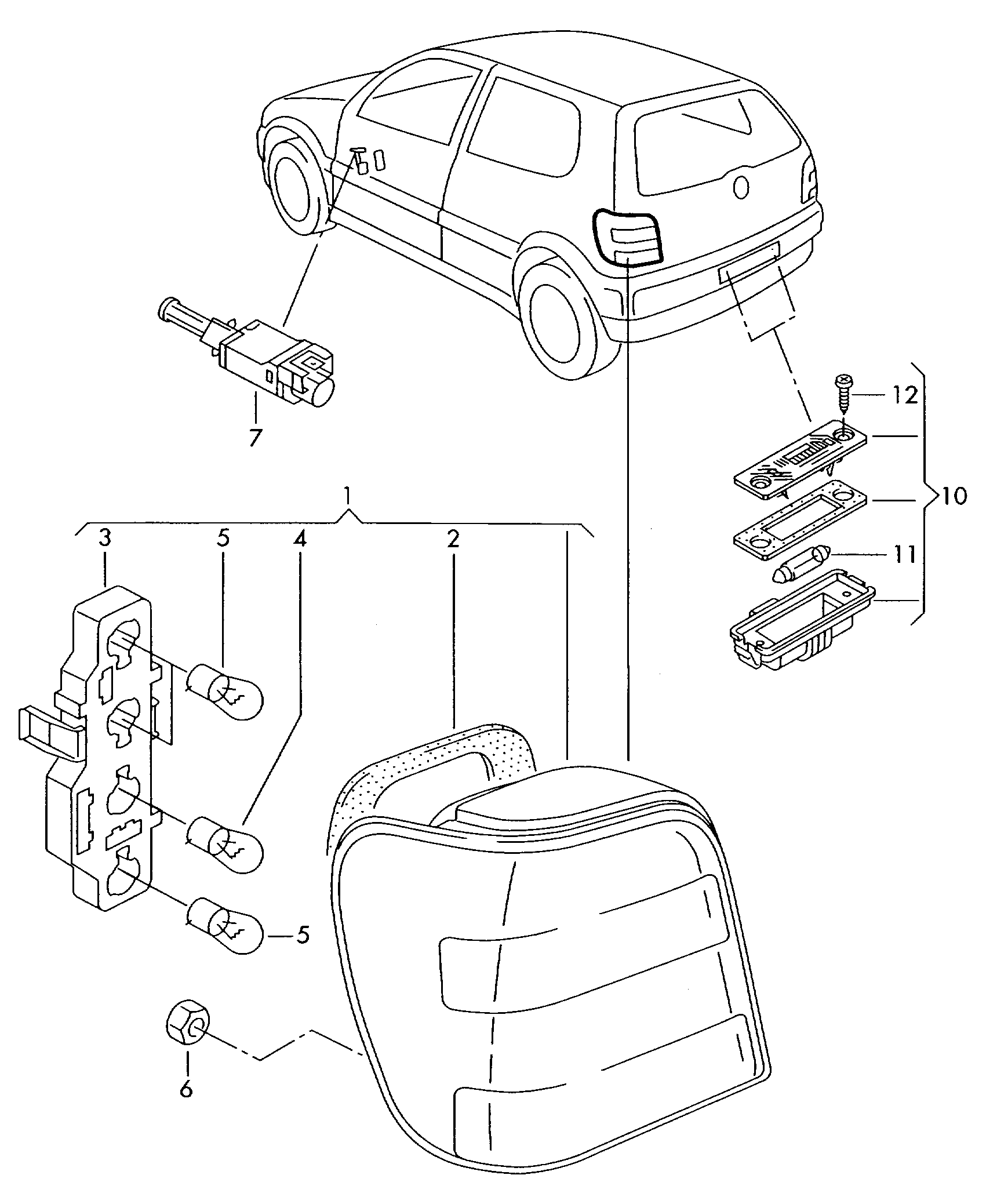 AUDI 6Q0 945 511 - Выключатель фонаря сигнала торможения parts5.com