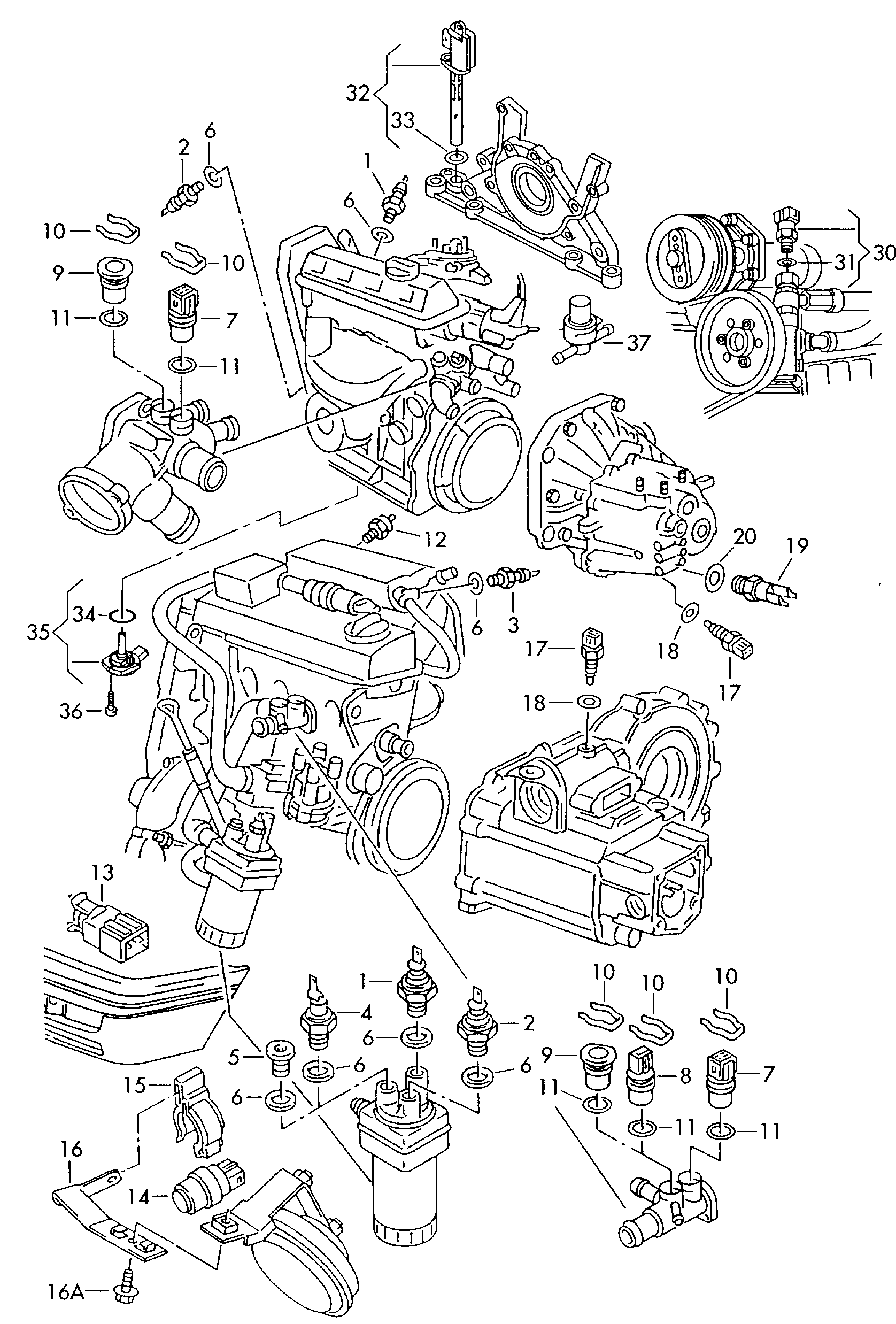 VAG 02K945415C - Датчик, переключатель, фара заднего хода parts5.com