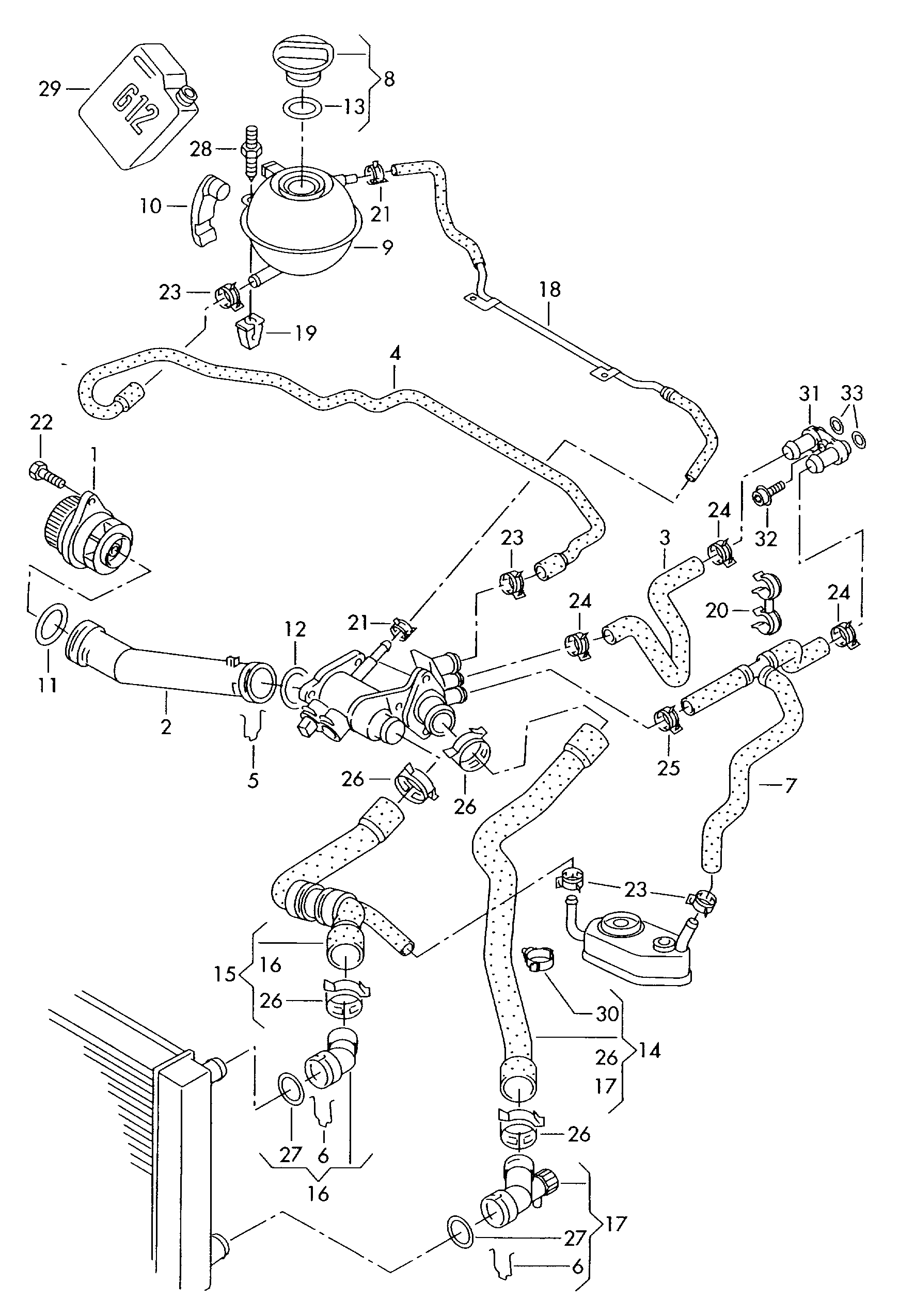 AUDI 036 121 008 L - Water Pump parts5.com