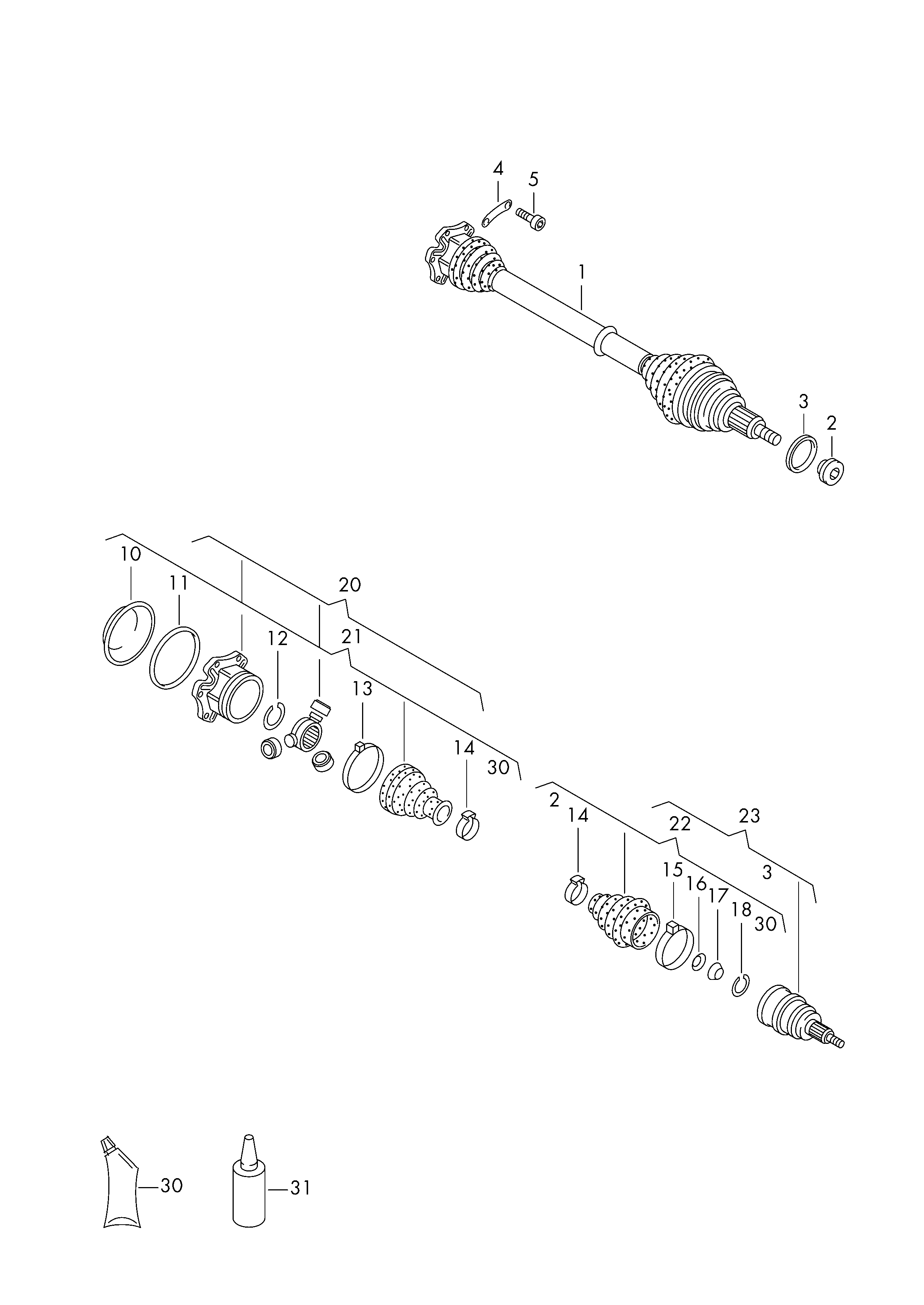 VAG 6C0 498 203 - Пыльник, приводной вал parts5.com