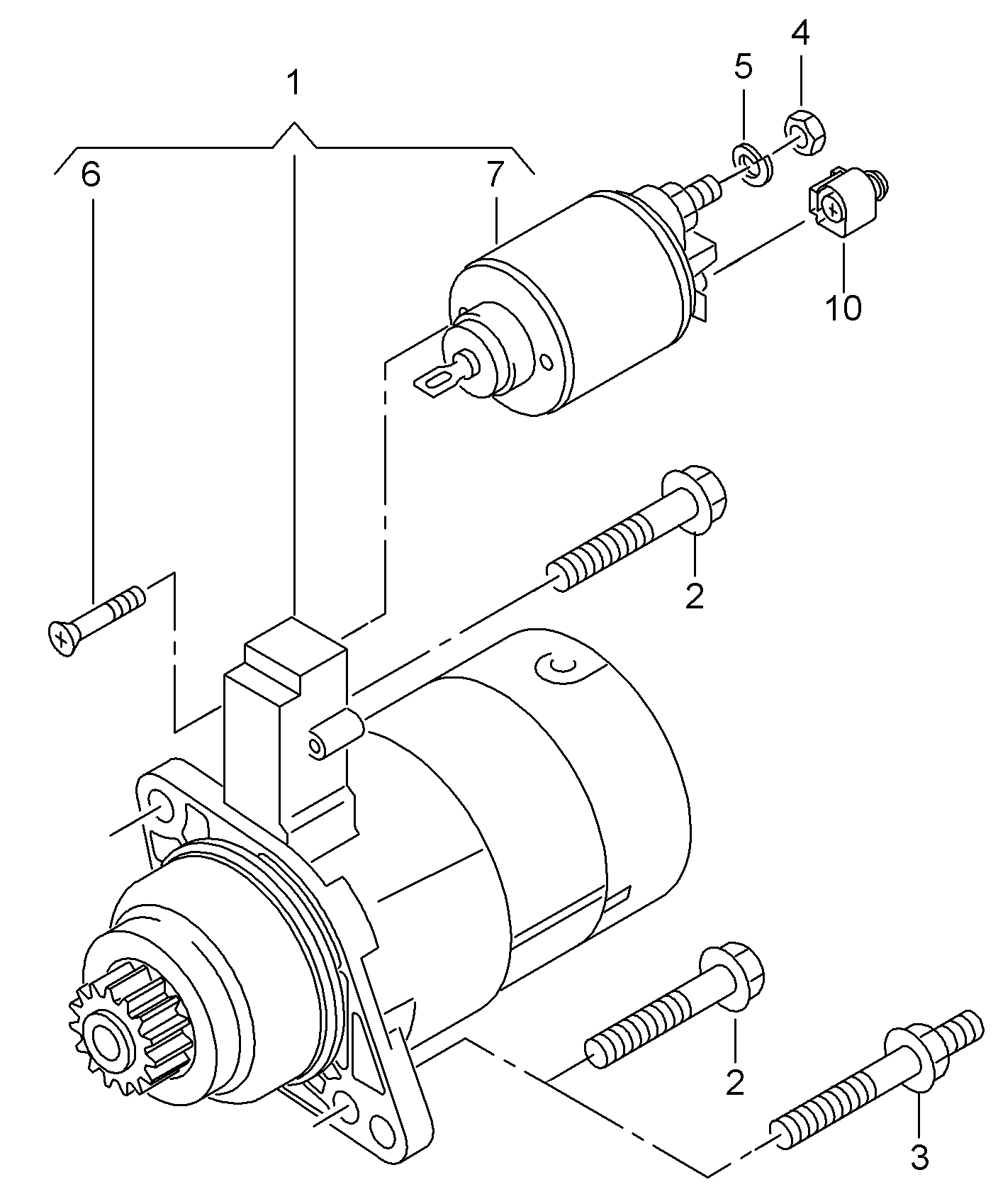 VAG 02M 911 024 P - Стартер parts5.com